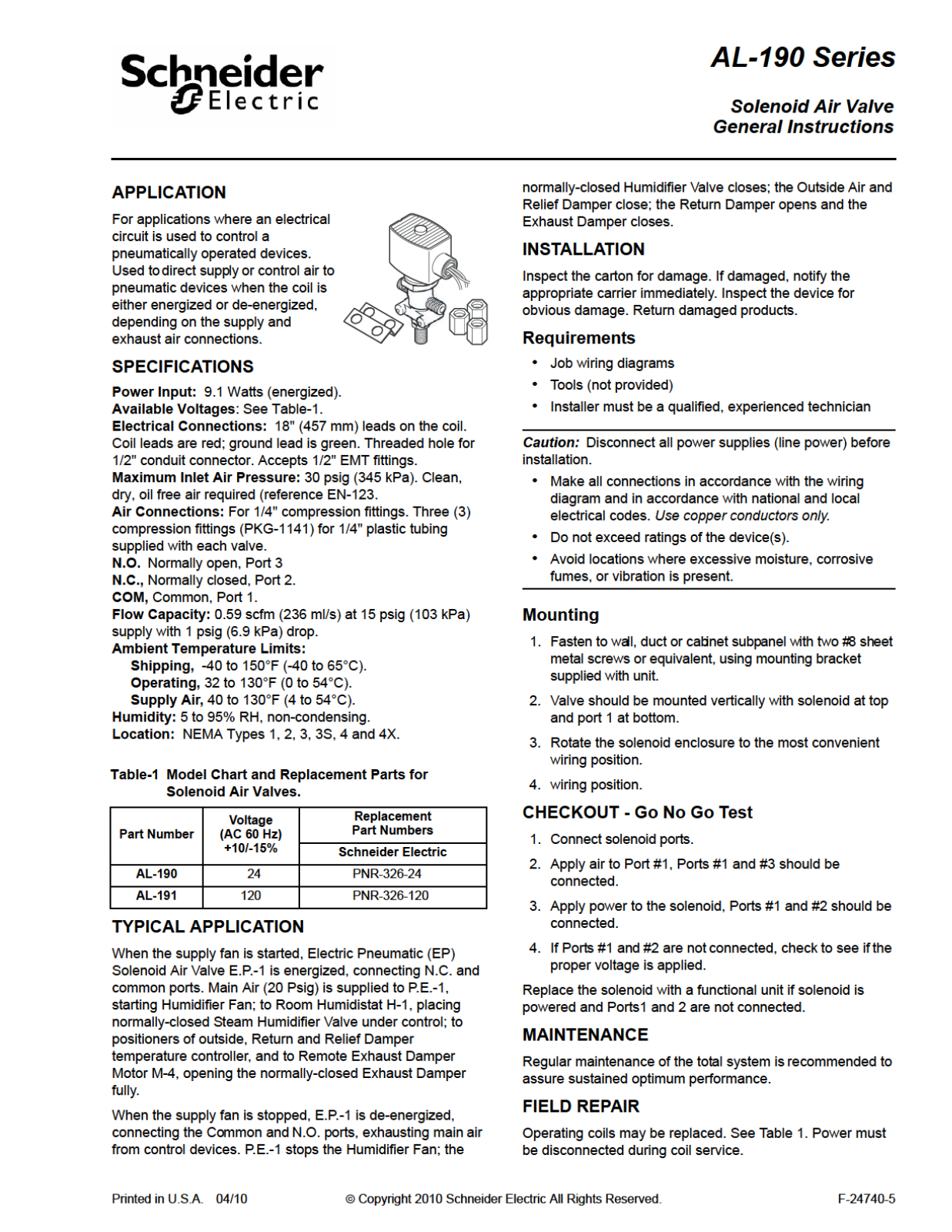 Schneider Electric TOOL-95-1 Catalog Page