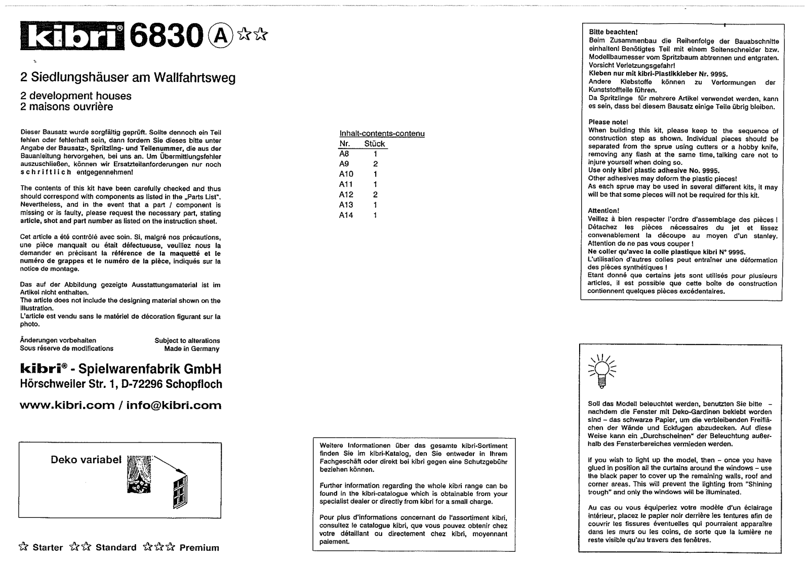 Kibri 6830 User Manual