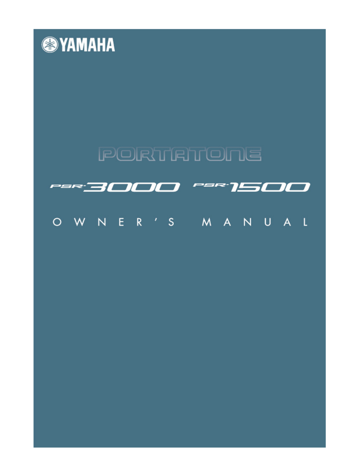 Yamaha PSR-3000, PSR-1500 User Manual