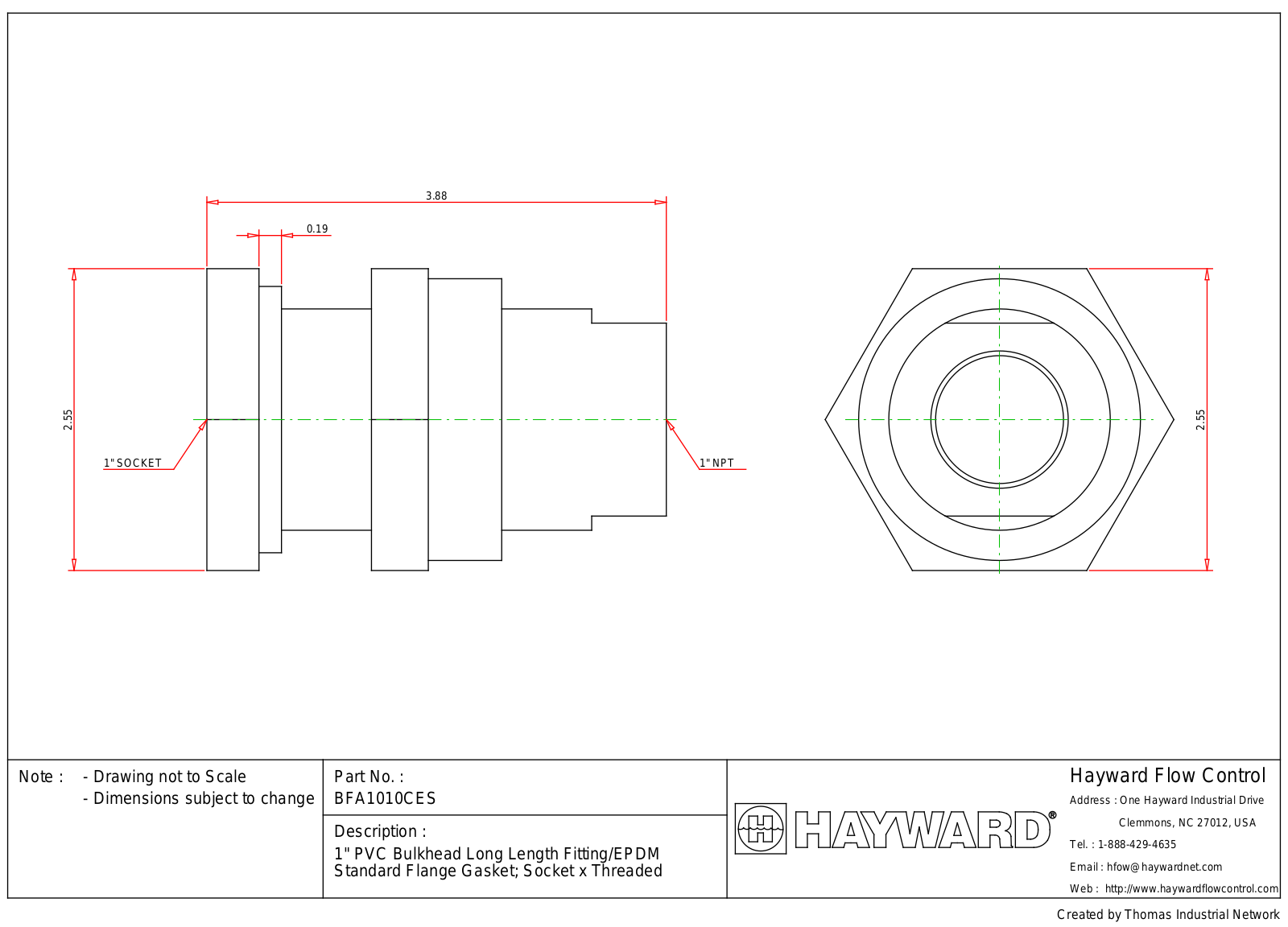 Hayward BFA1010CES Drawing