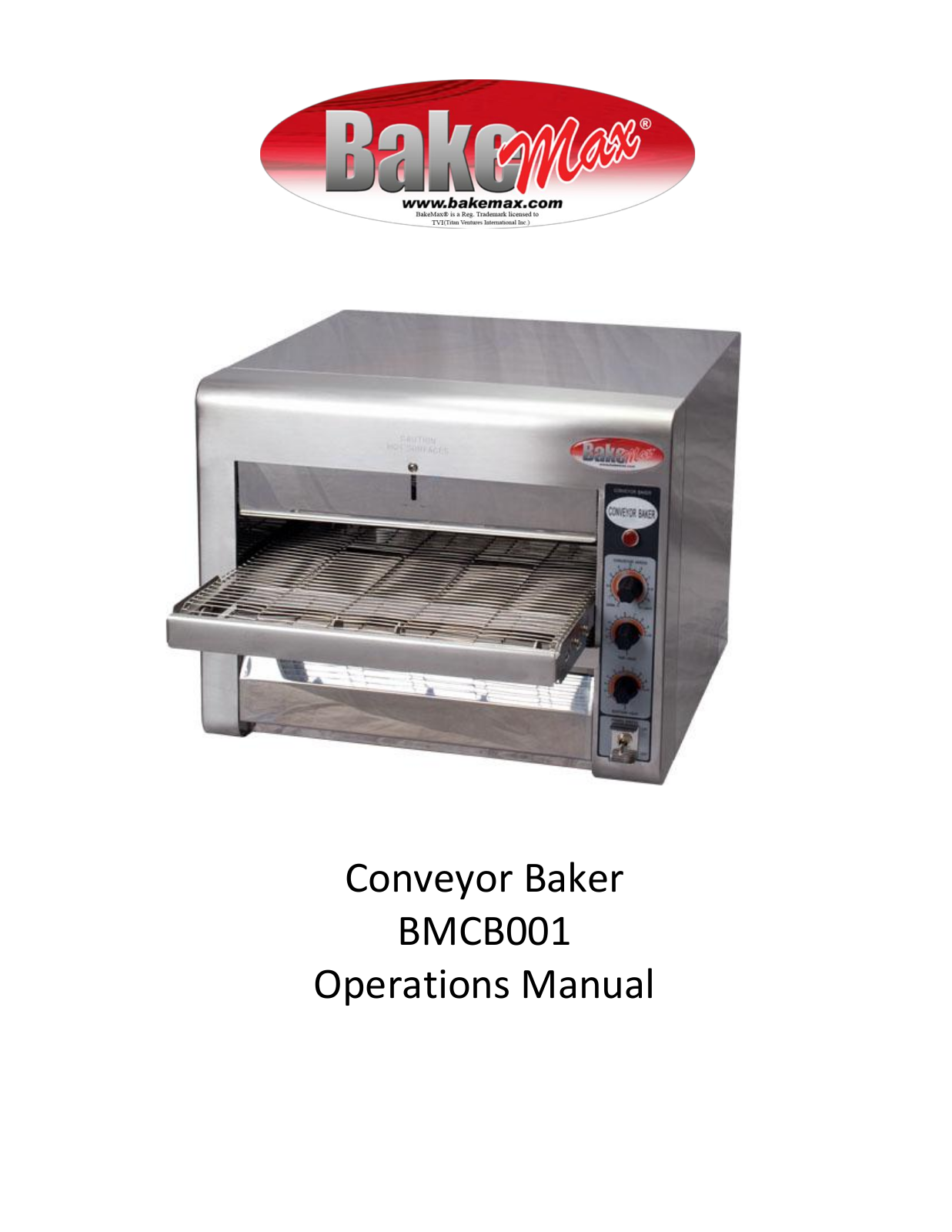 Bakemax BMCB001 Installation  Manual