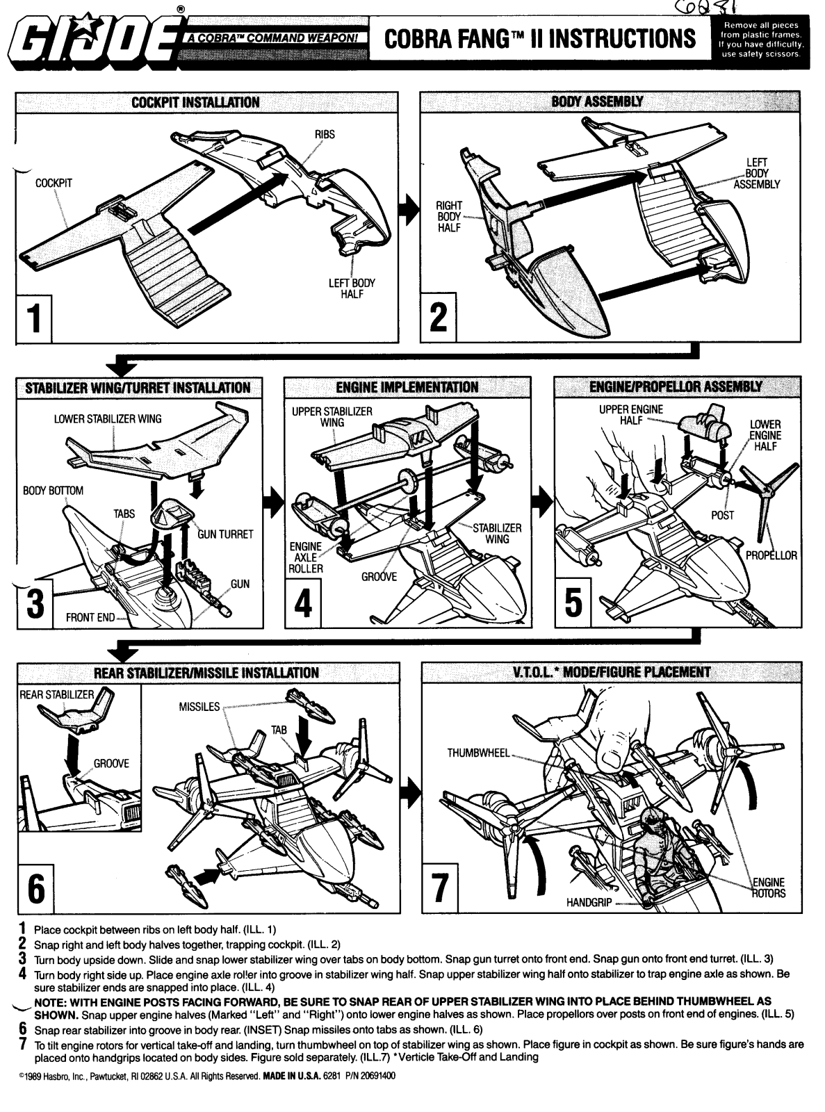 HASBRO GIJoe Cobra FangII User Manual