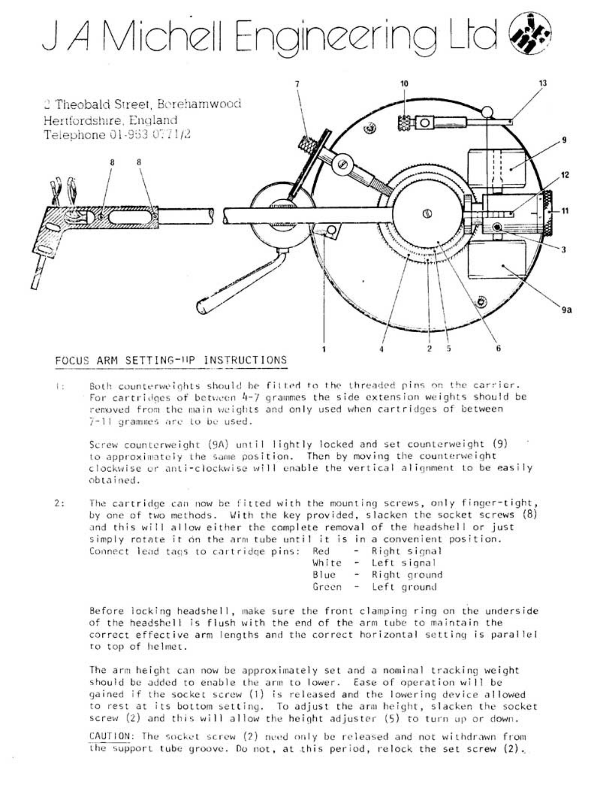 Michell Engineering Focus Owners manual