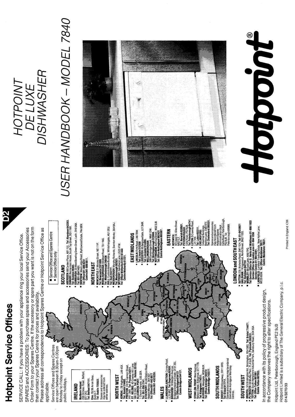 Hotpoint 7840 User Manual