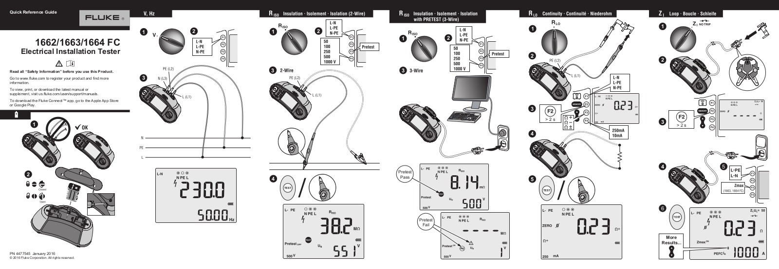 Fluke 1662 Installation Guide