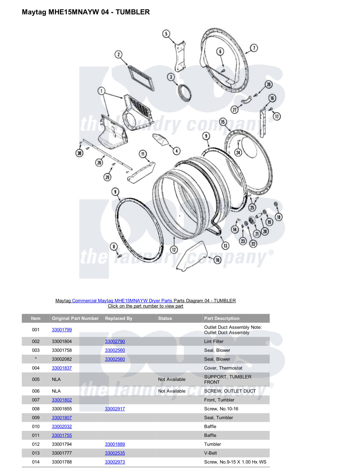 Maytag MHE15MNAYW Parts Diagram