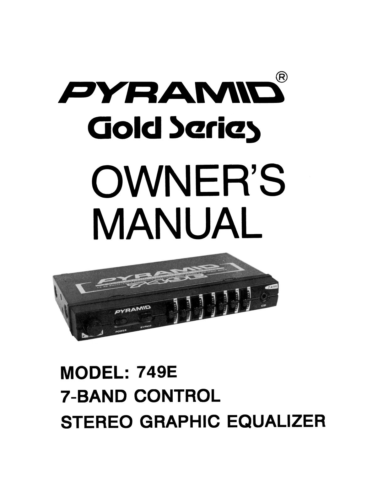 Pyramid Technologies 749E User Manual