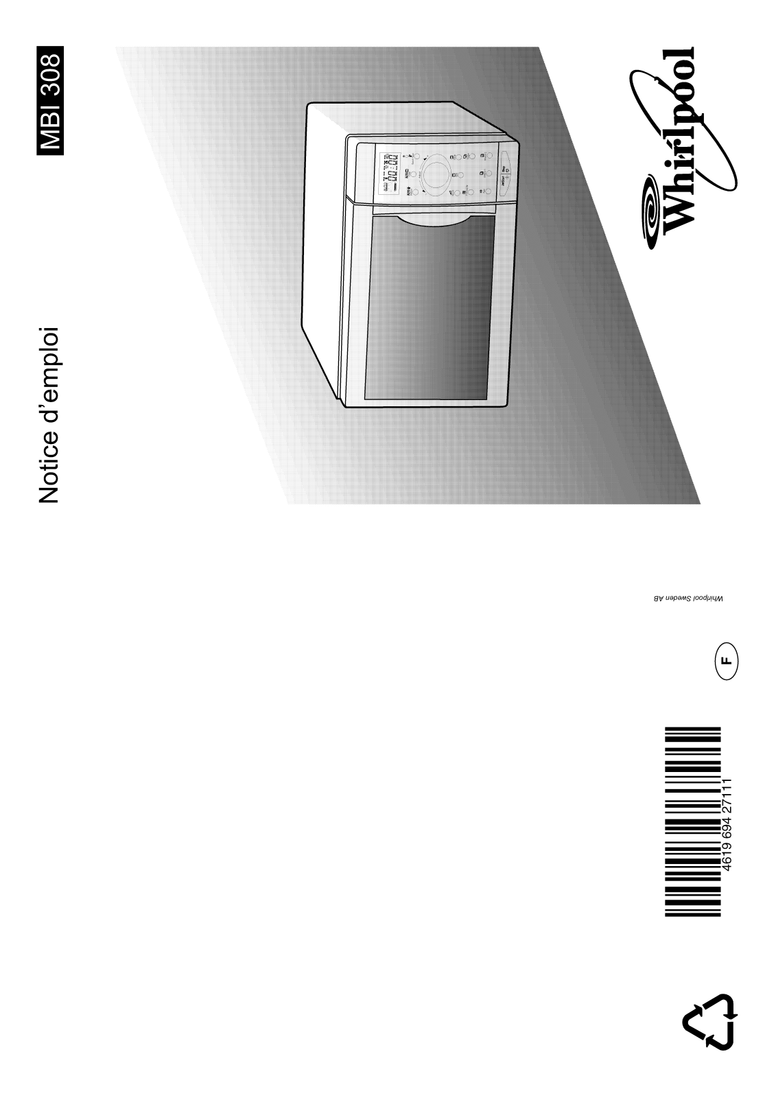 WHIRLPOOL MBI 308 S User Manual