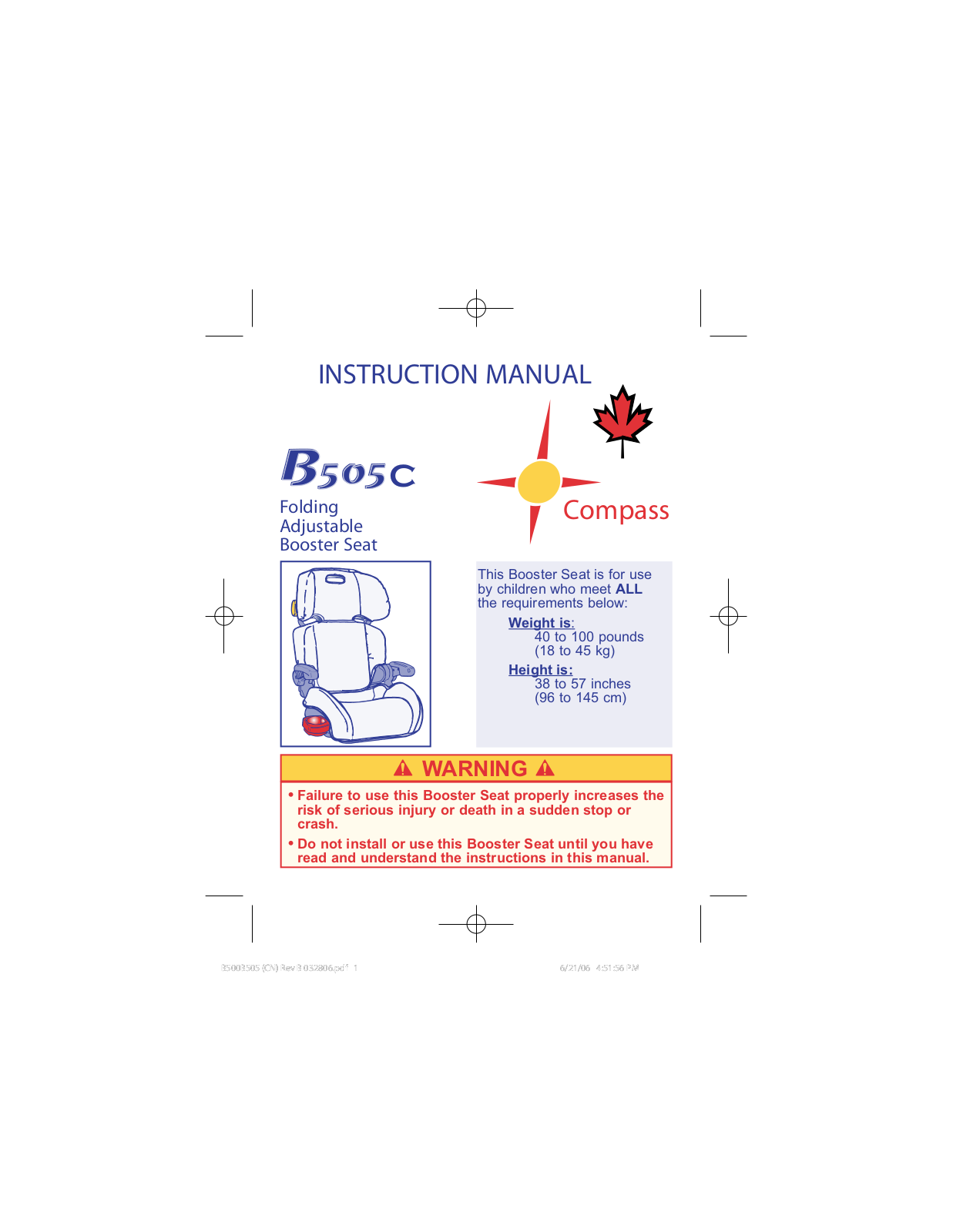 The First Years B505C User Manual