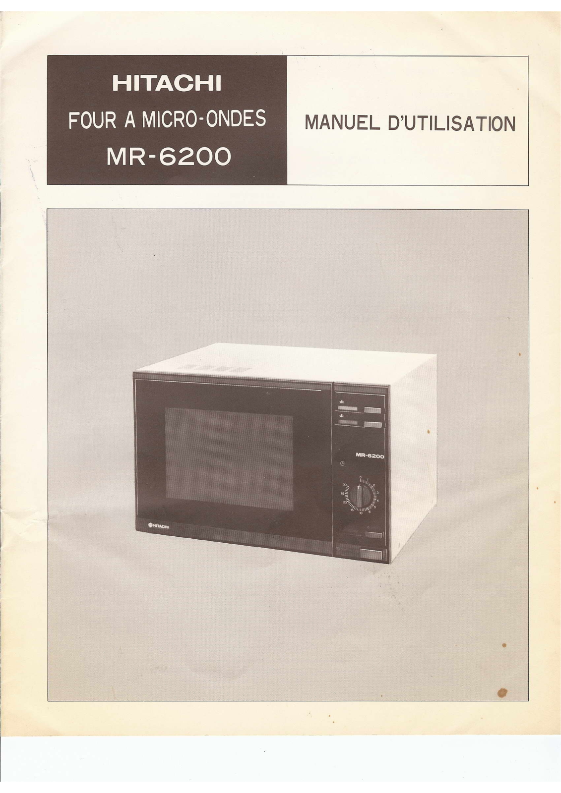 HITACHI MR-6200 User Manual