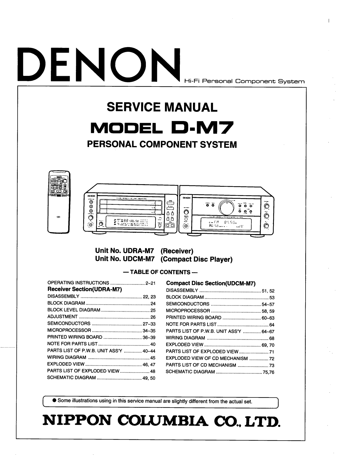 Denon D-M7 Service Manual