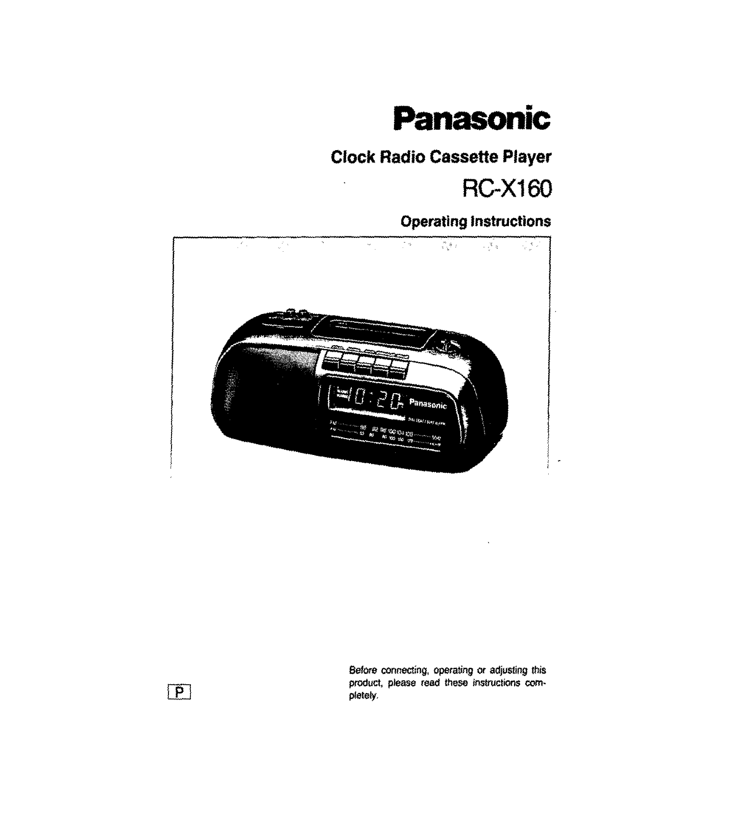 Panasonic RCX160 User Manual