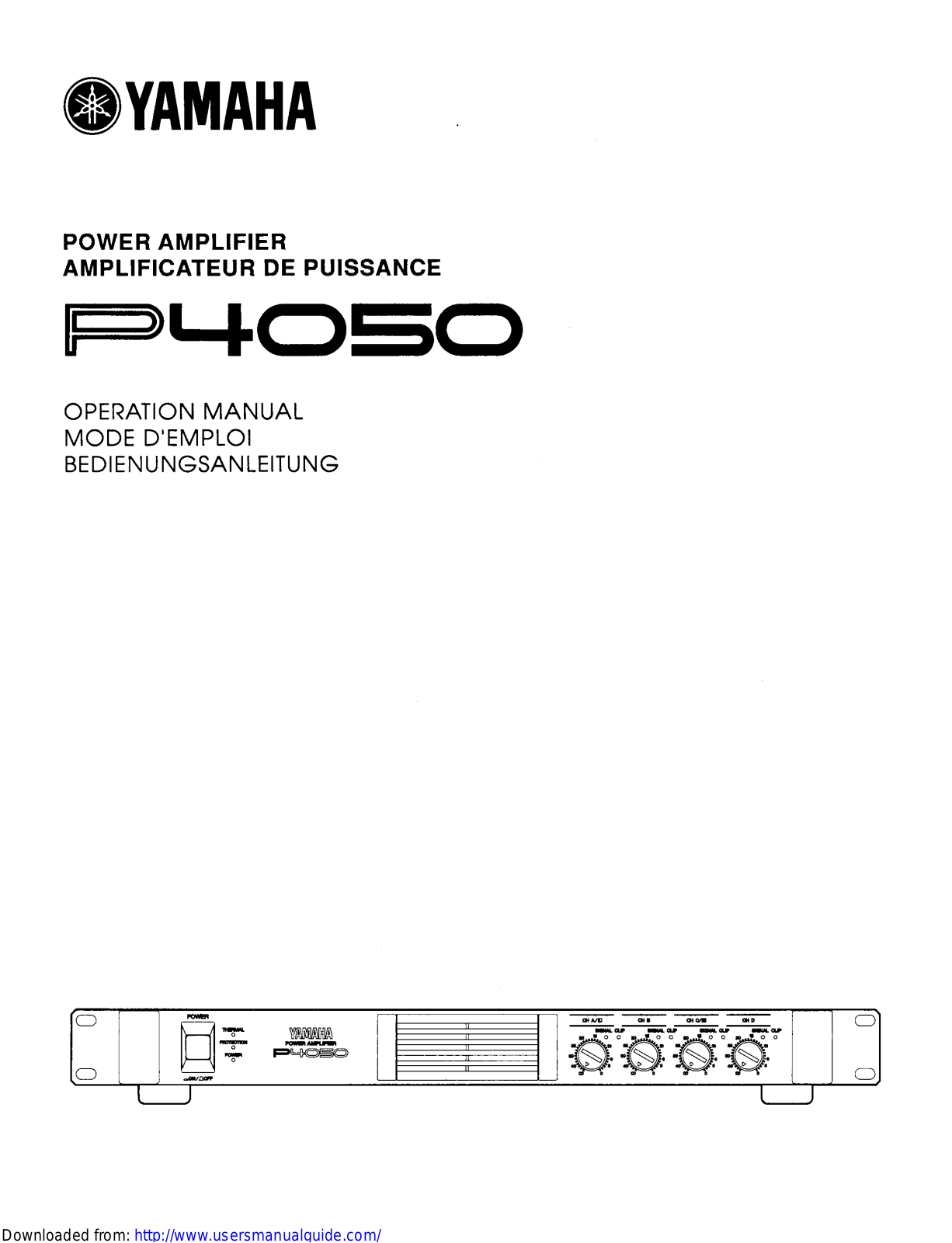 Yamaha Audio P4050 User Manual