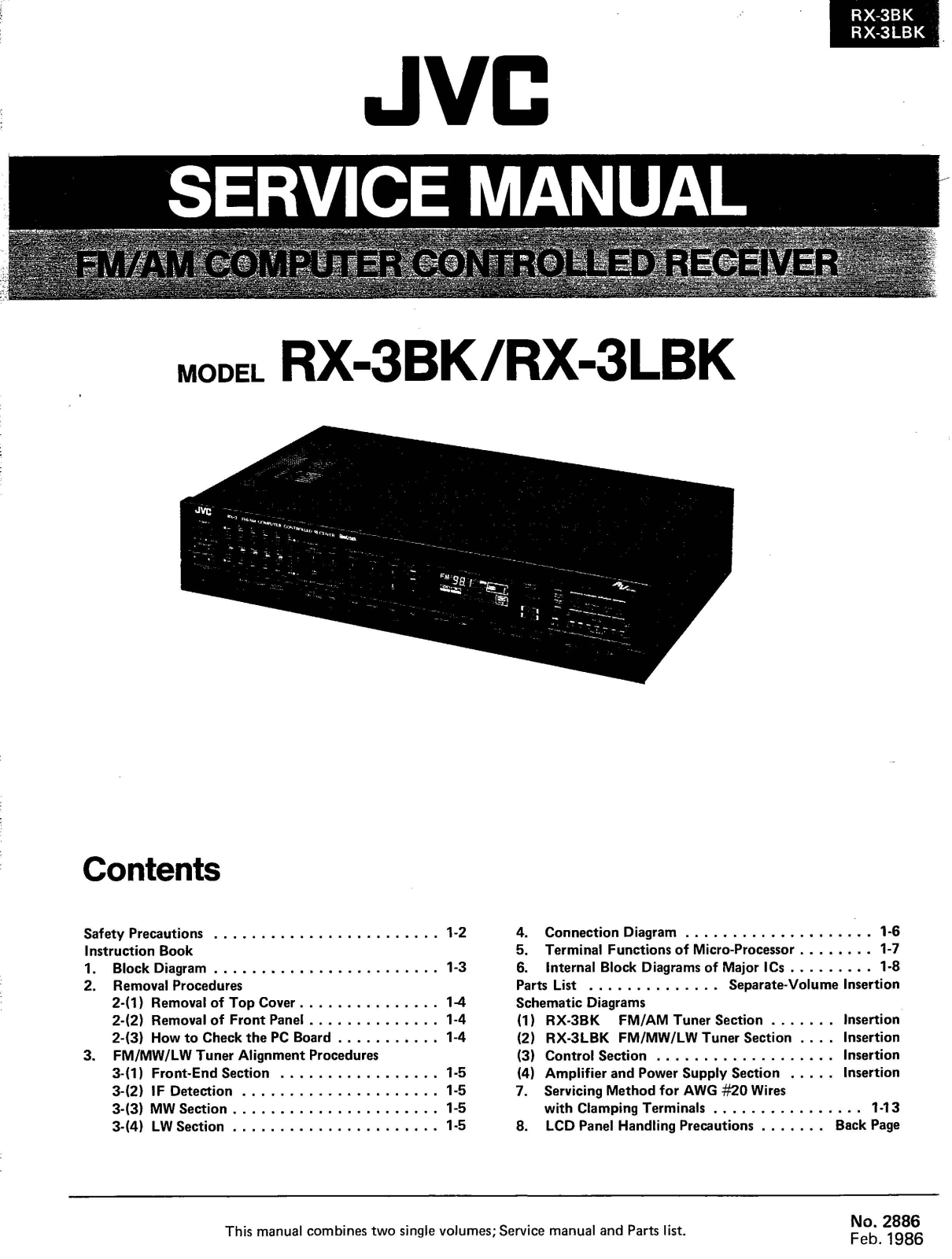 Jvc RX-3-BK, RX-3-LBK Service Manual