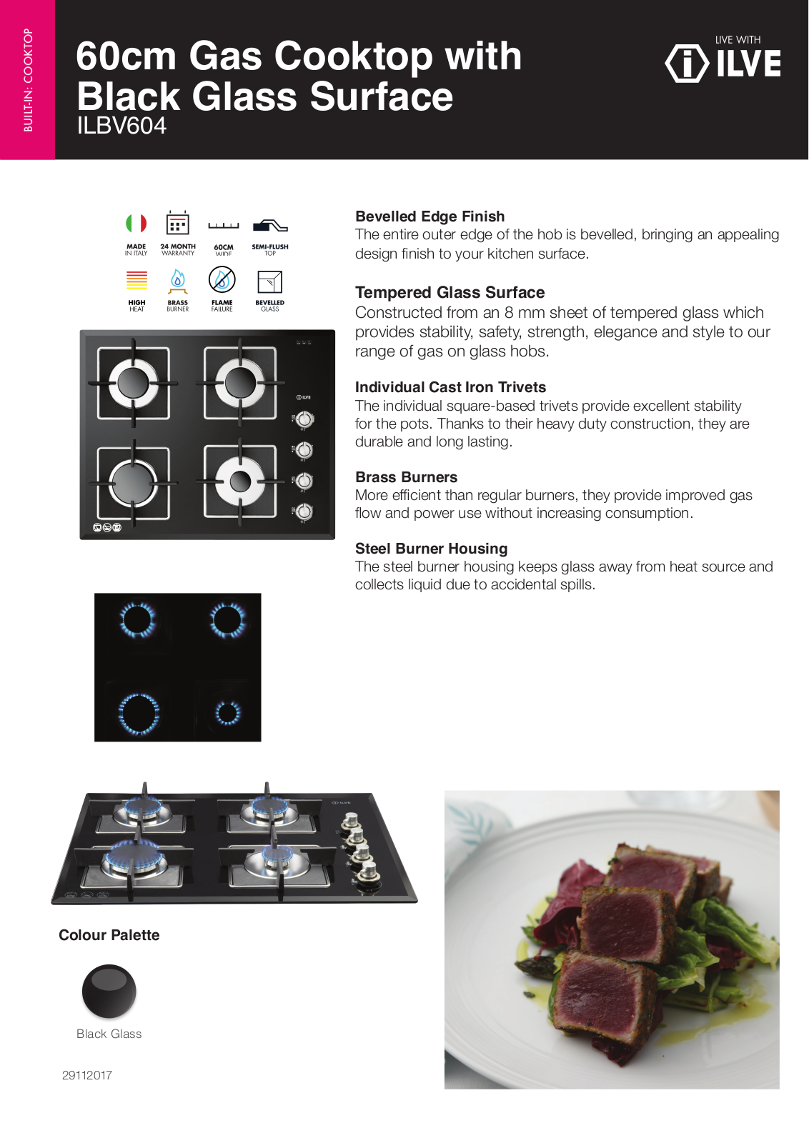 ILVE ILBV604 Specifications Sheet