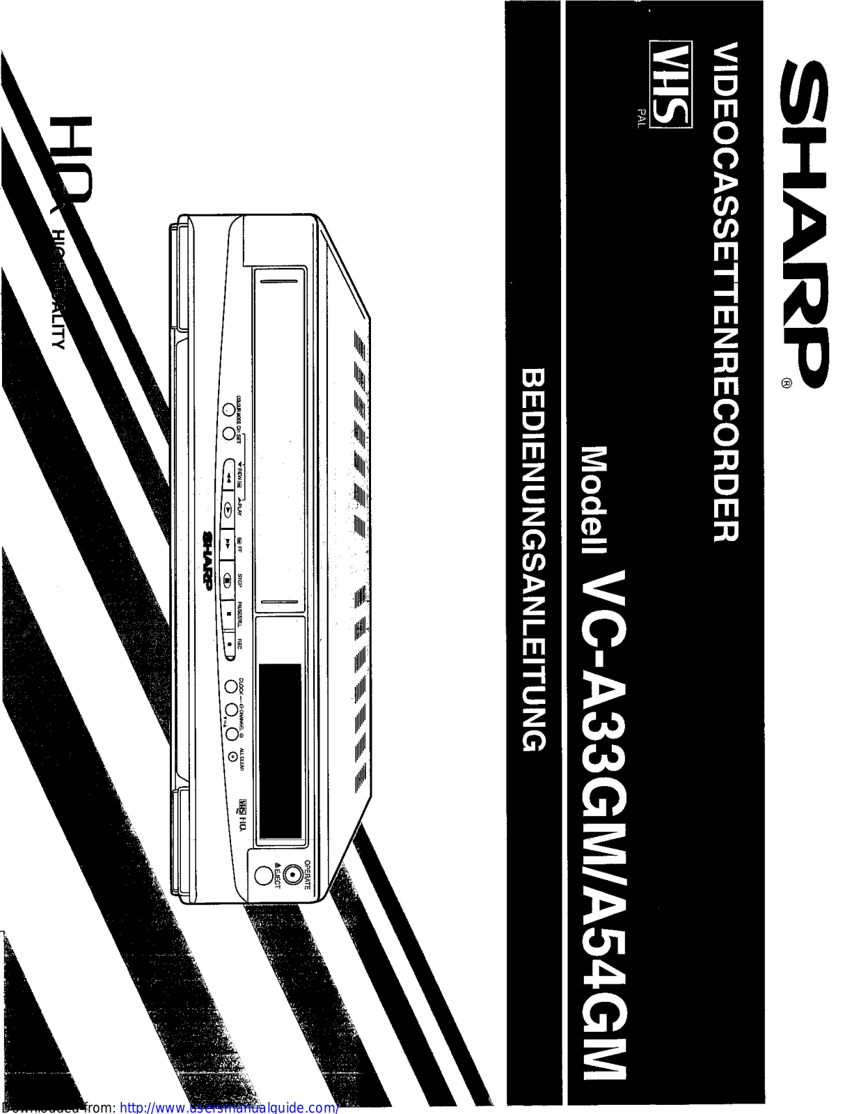 SHARP VC-A33GM/A54GM User Manual