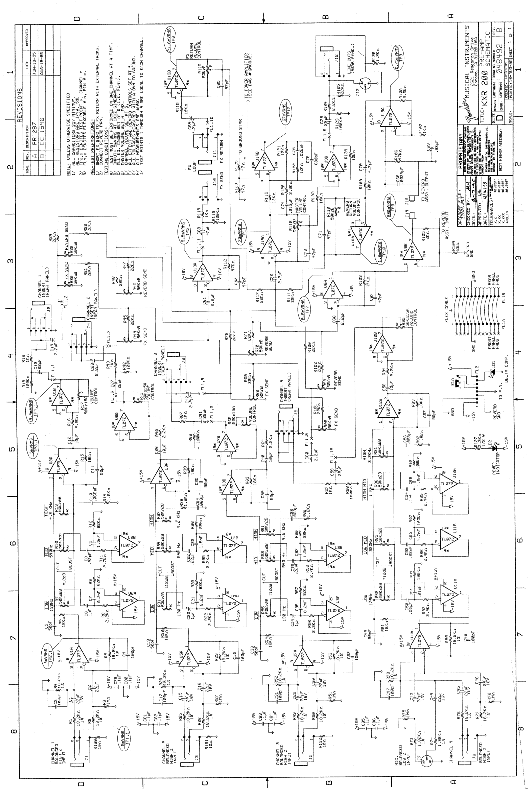 Fender KXR-200 Schematic