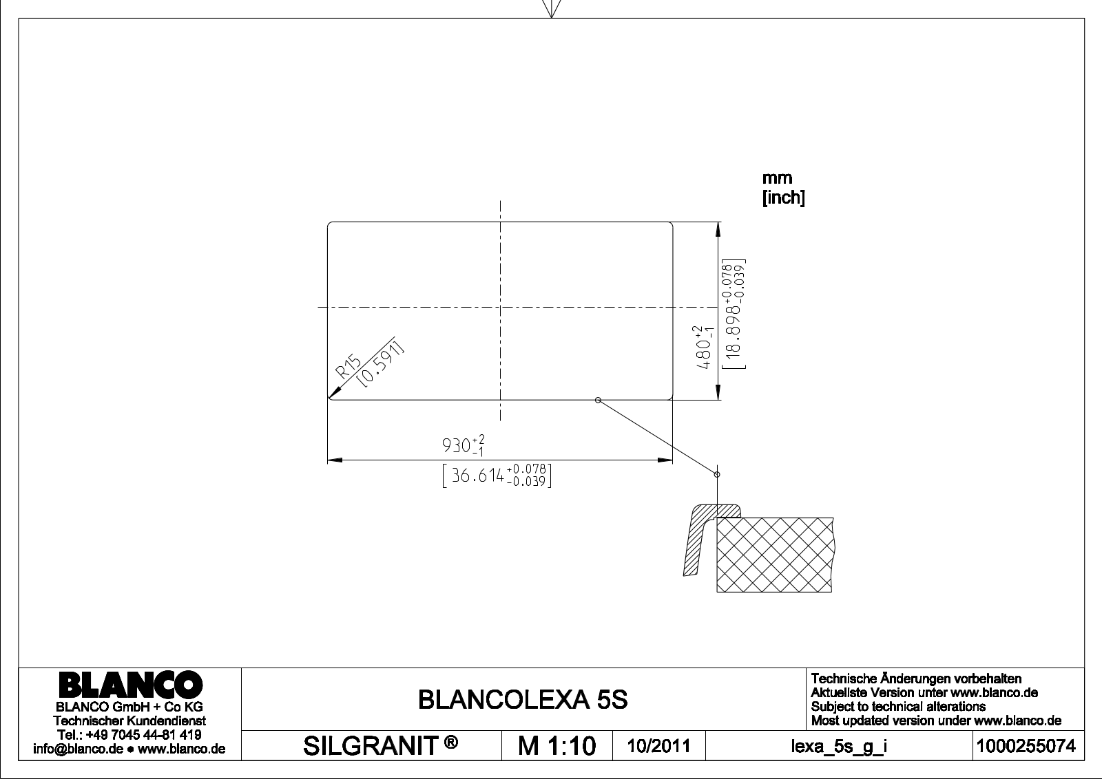 Blanco Lexa 5 S Service Manual