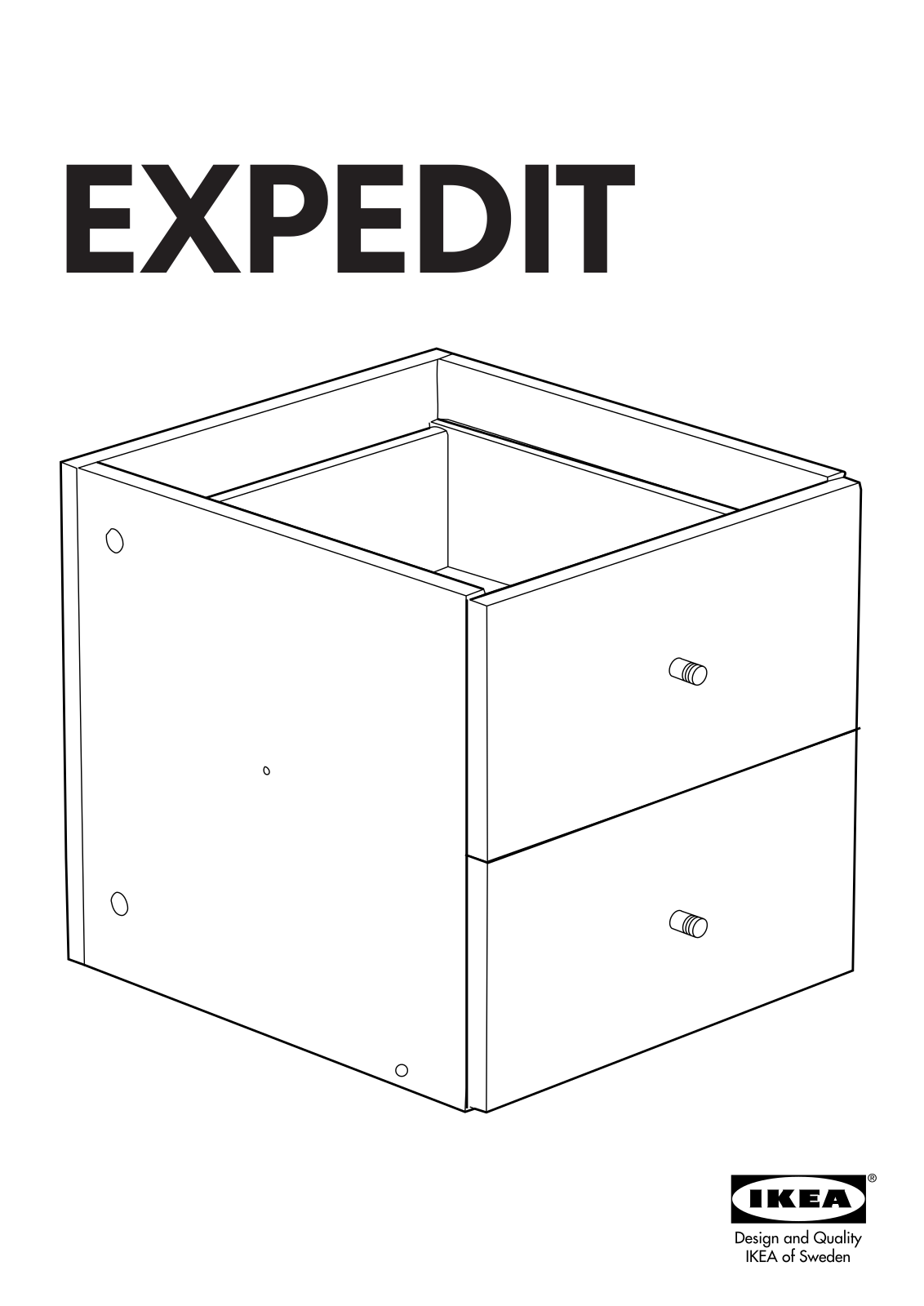 IKEA EXPEDIT INSERT-2DRAWER 13X13 Assembly Instruction
