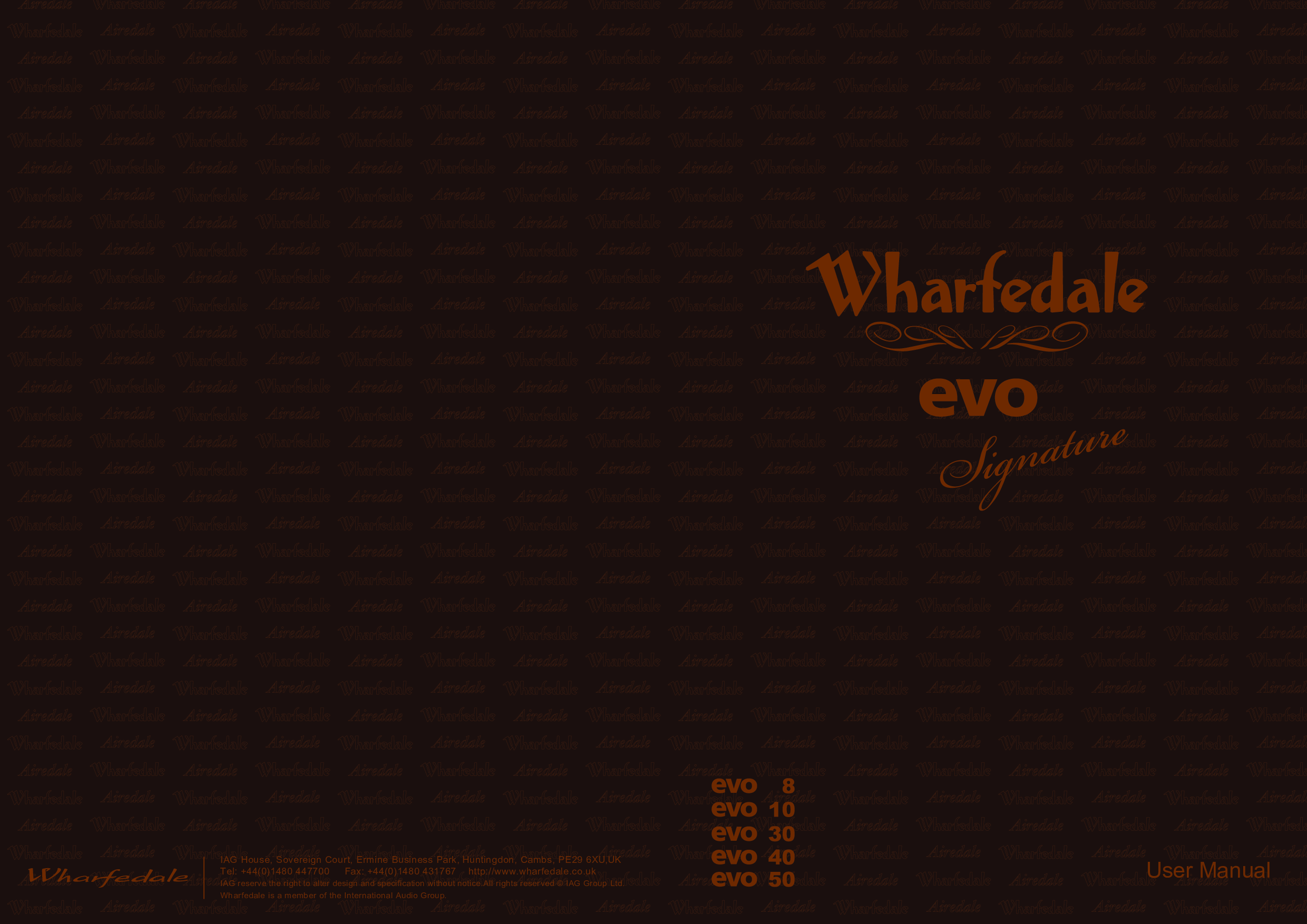 Wharfedale EVO 8, EVO 40, EVO 10, EVO 30, EVO 50 User Manual