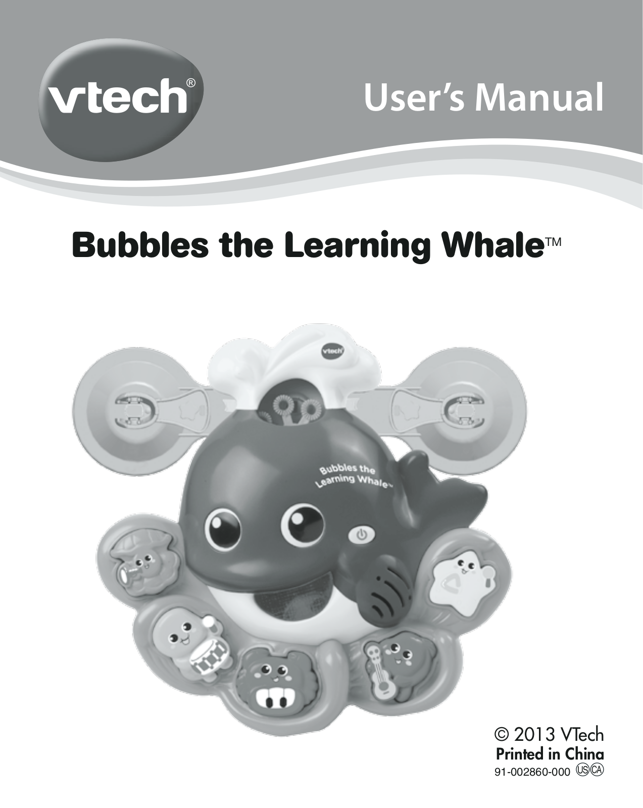 VTech Bubbles the Learning Whale Owner's Manual