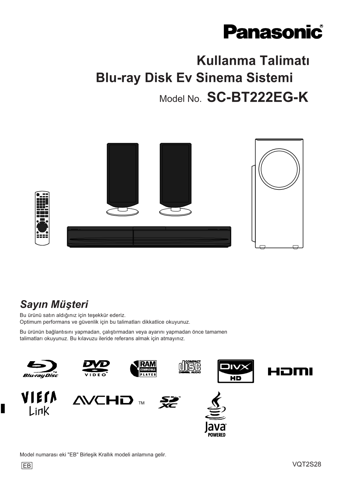 Panasonic SC-BT222EG-K User Manual