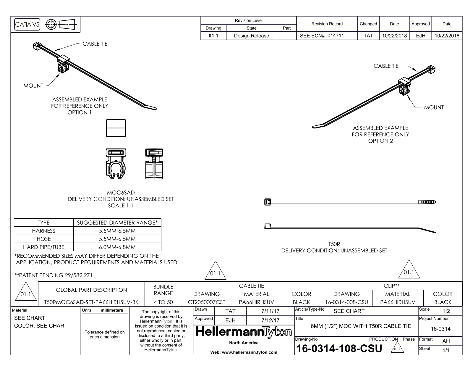 HellermannTyton SEE CHART Reference Drawing - ManualMachine.com