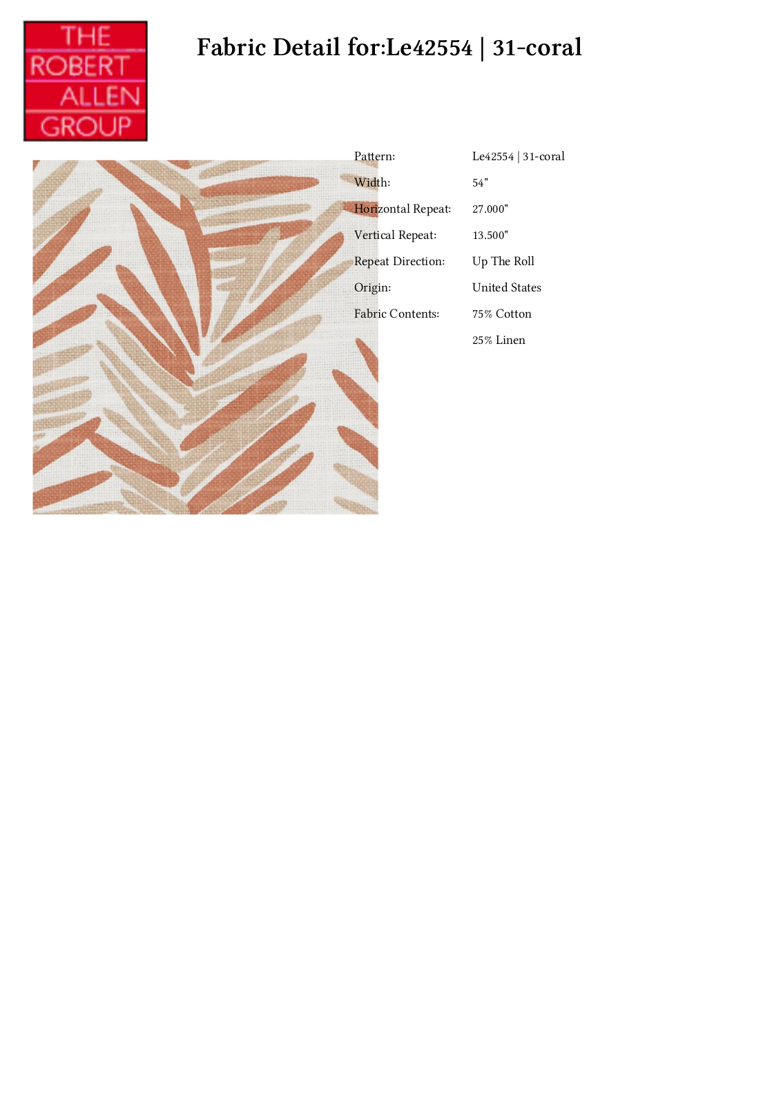 Duralee CRAL7075 Specifications - ManualMachine.com