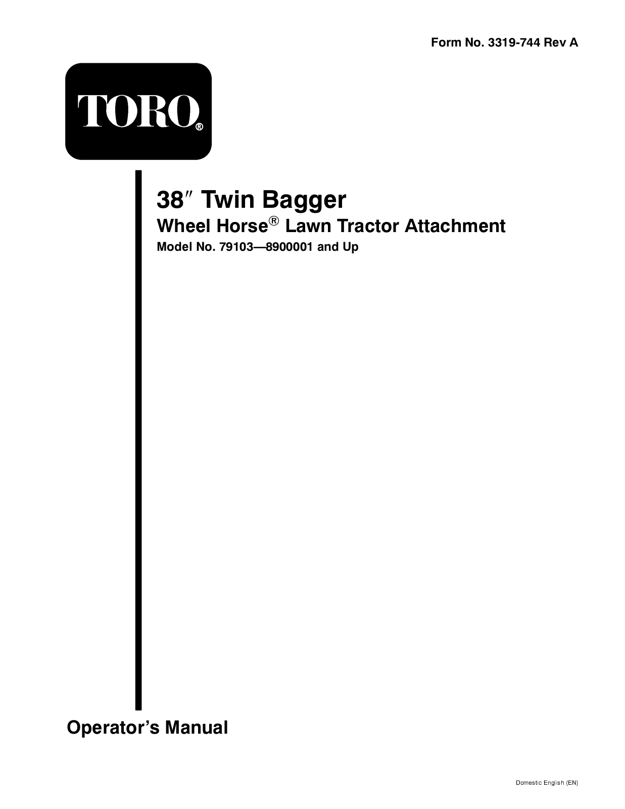 Toro 79103 Operator's Manual