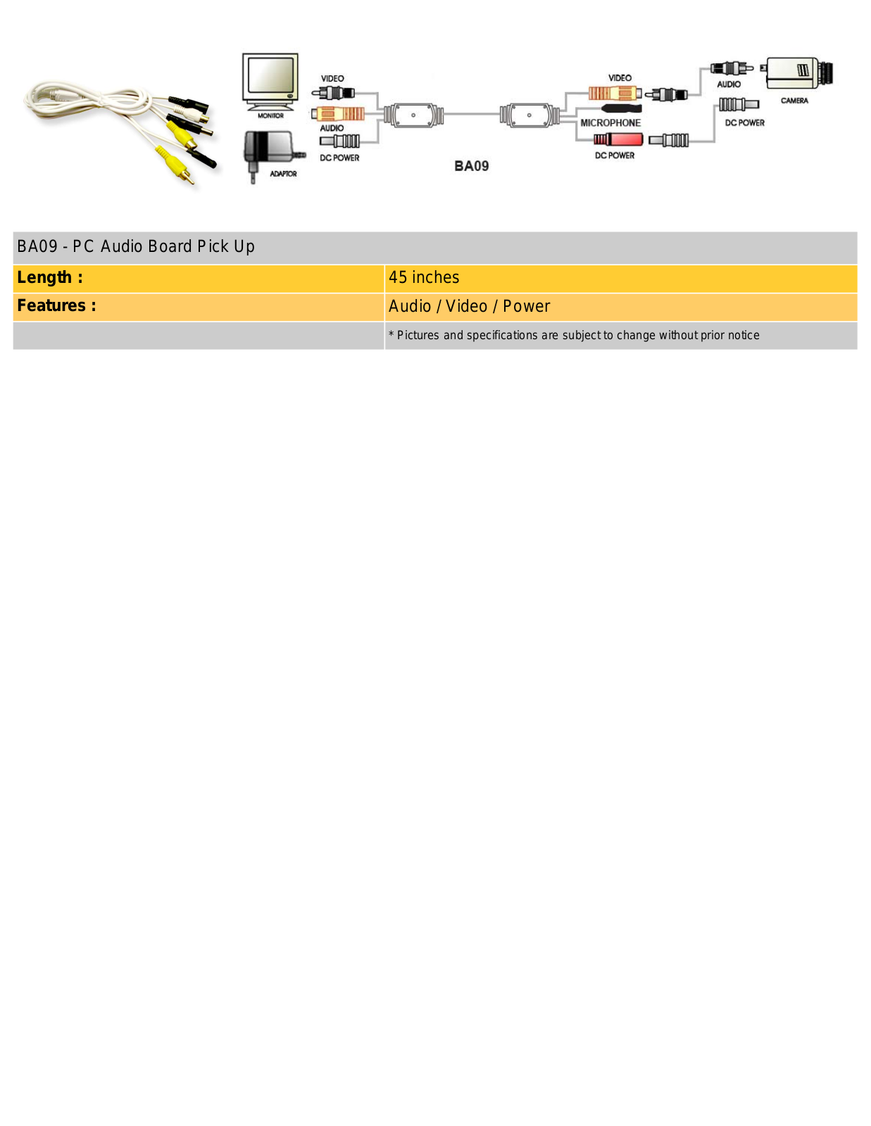 COP-USA BA09 Specsheet