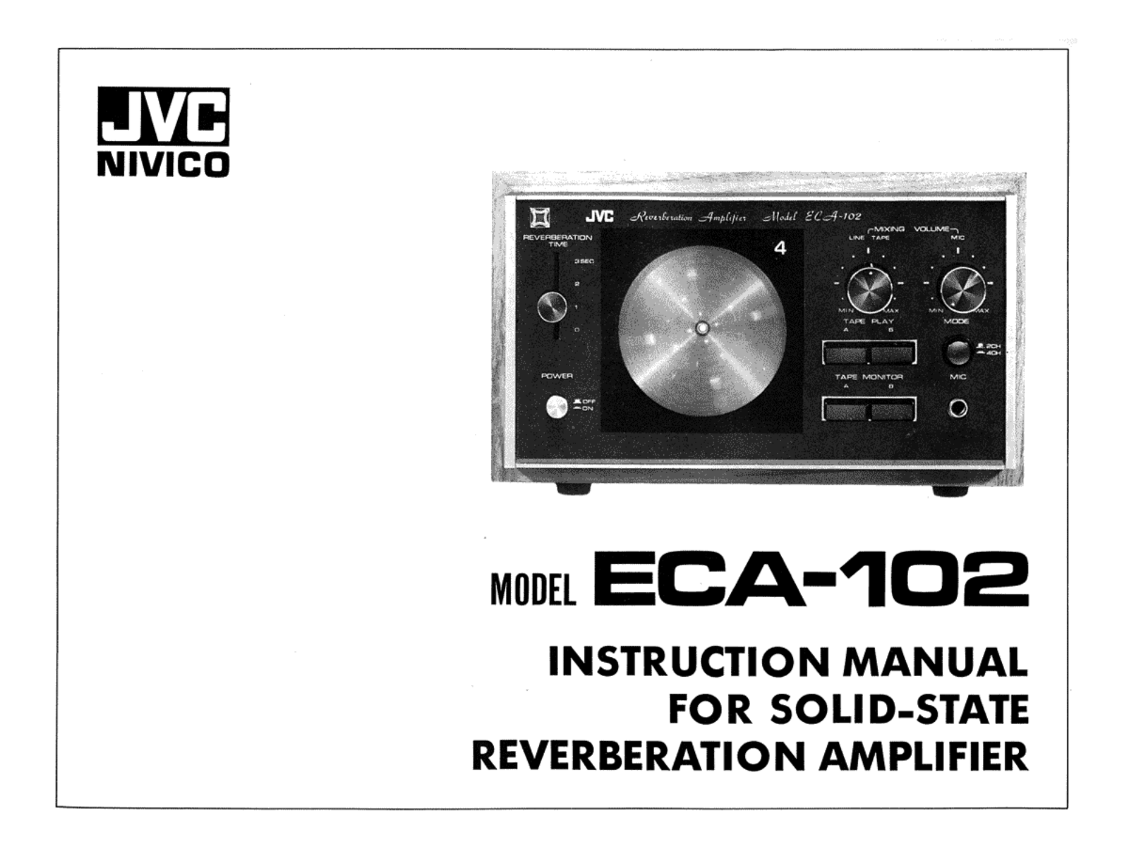 JVC ECA-102 Owners manual