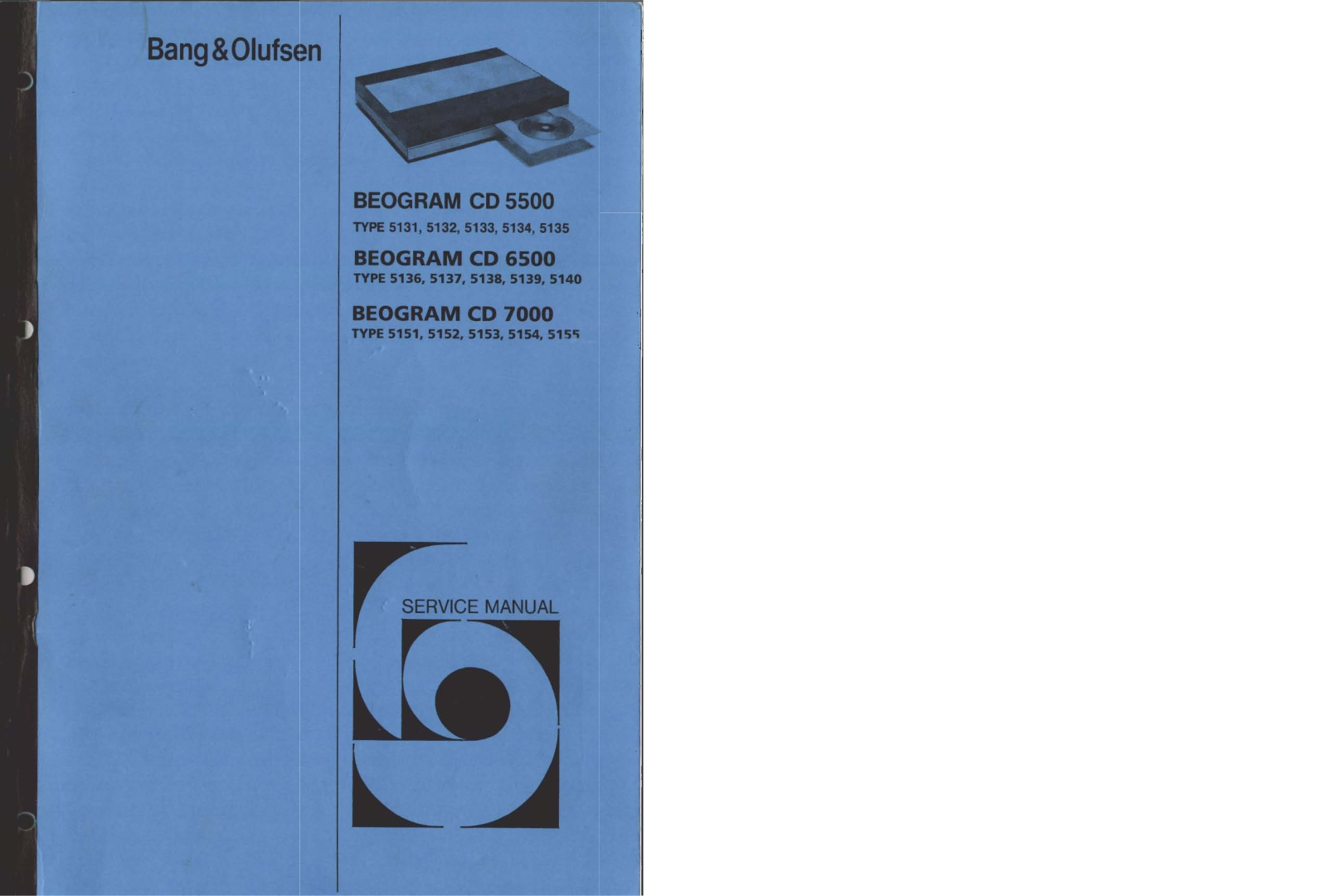 Bang & Olufsen Beogram CD-5500 Service Manual