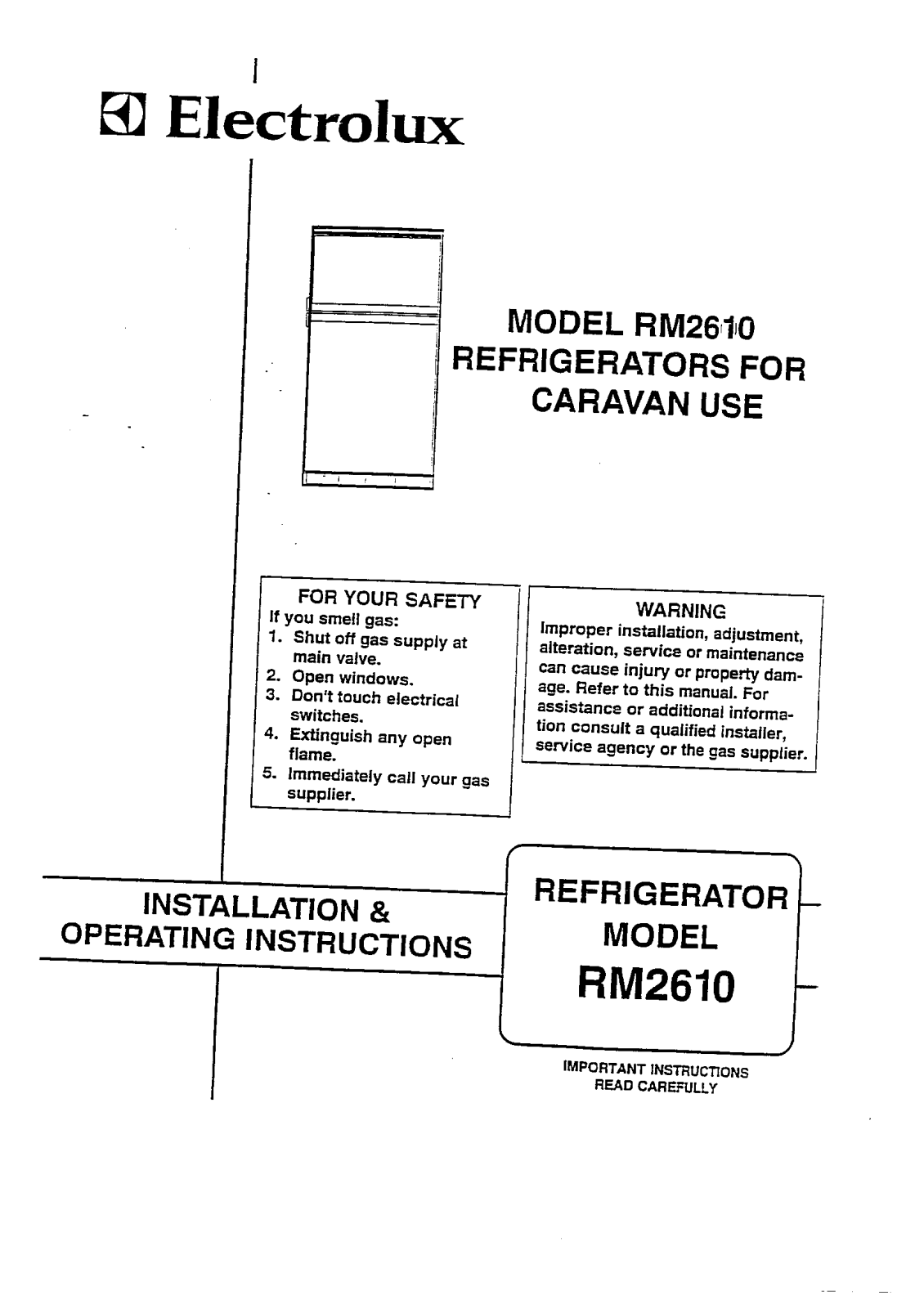 AEG RM2610 User Manual