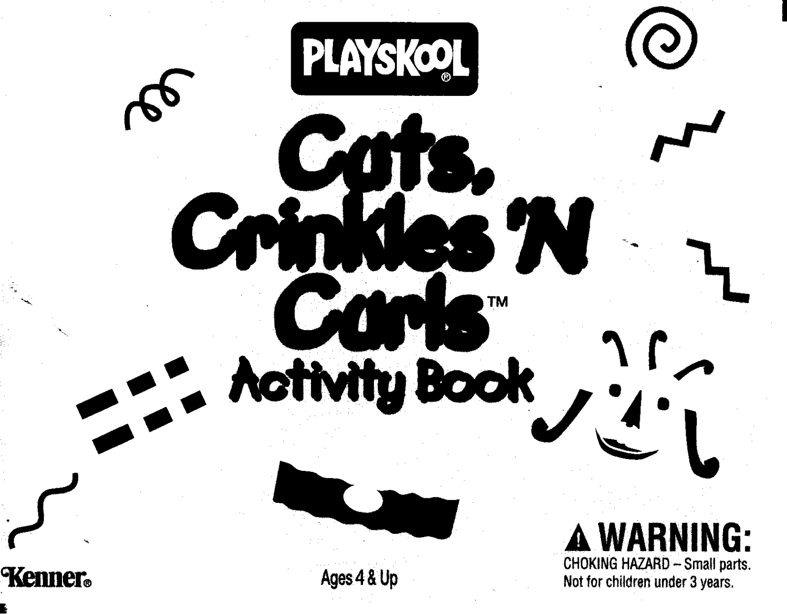 HASBRO Playskool Cuts,  Crinkles 'n Curls Activity Book User Manual