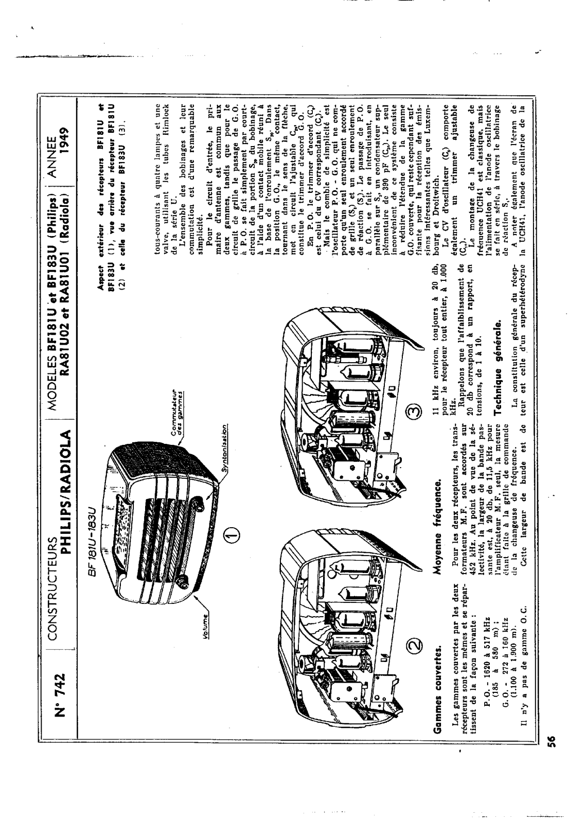 Radiola RA-81U02, BF-181-U, RA-81U01 Service Manual