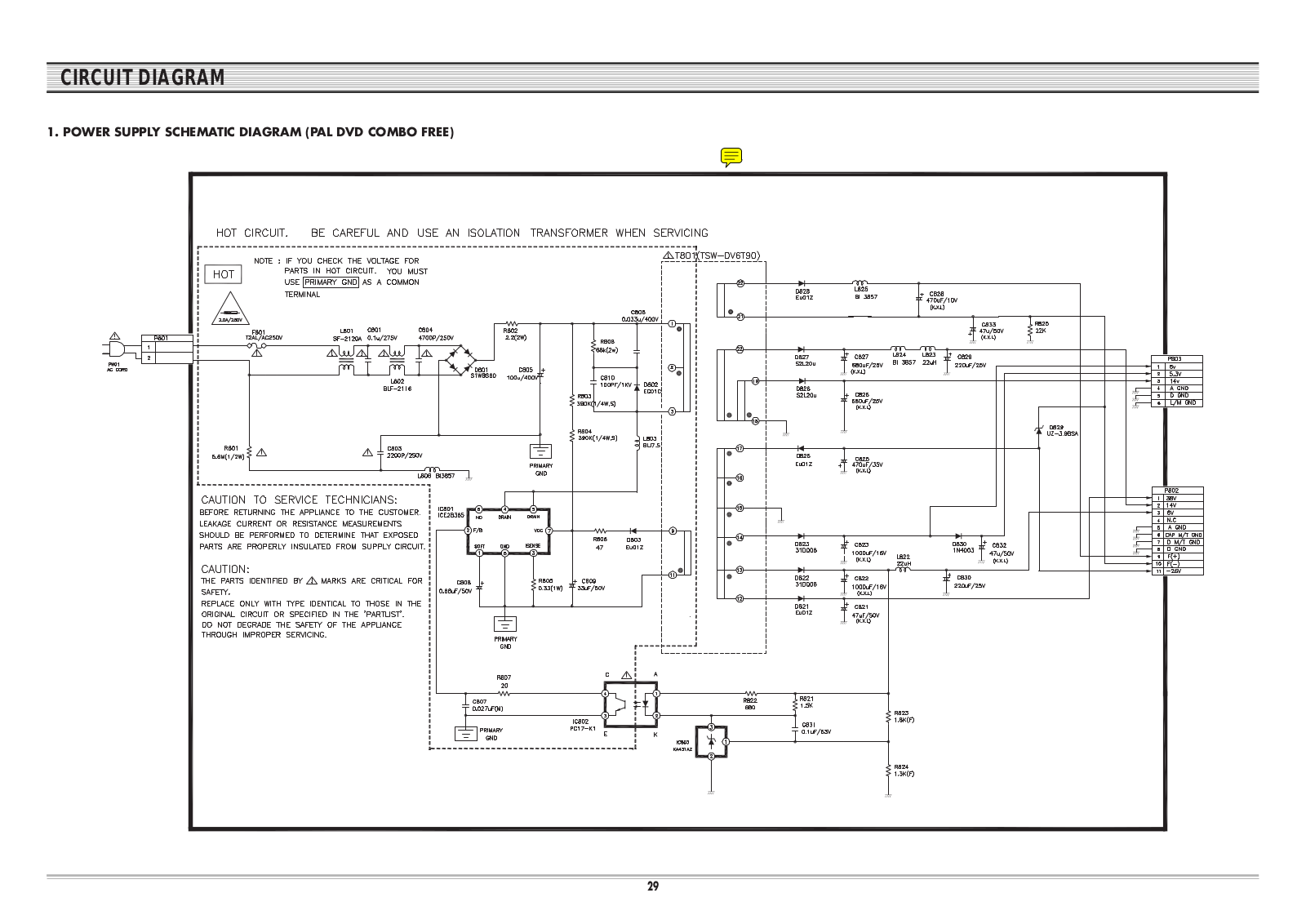 Daewoo SD-8100 Schematic