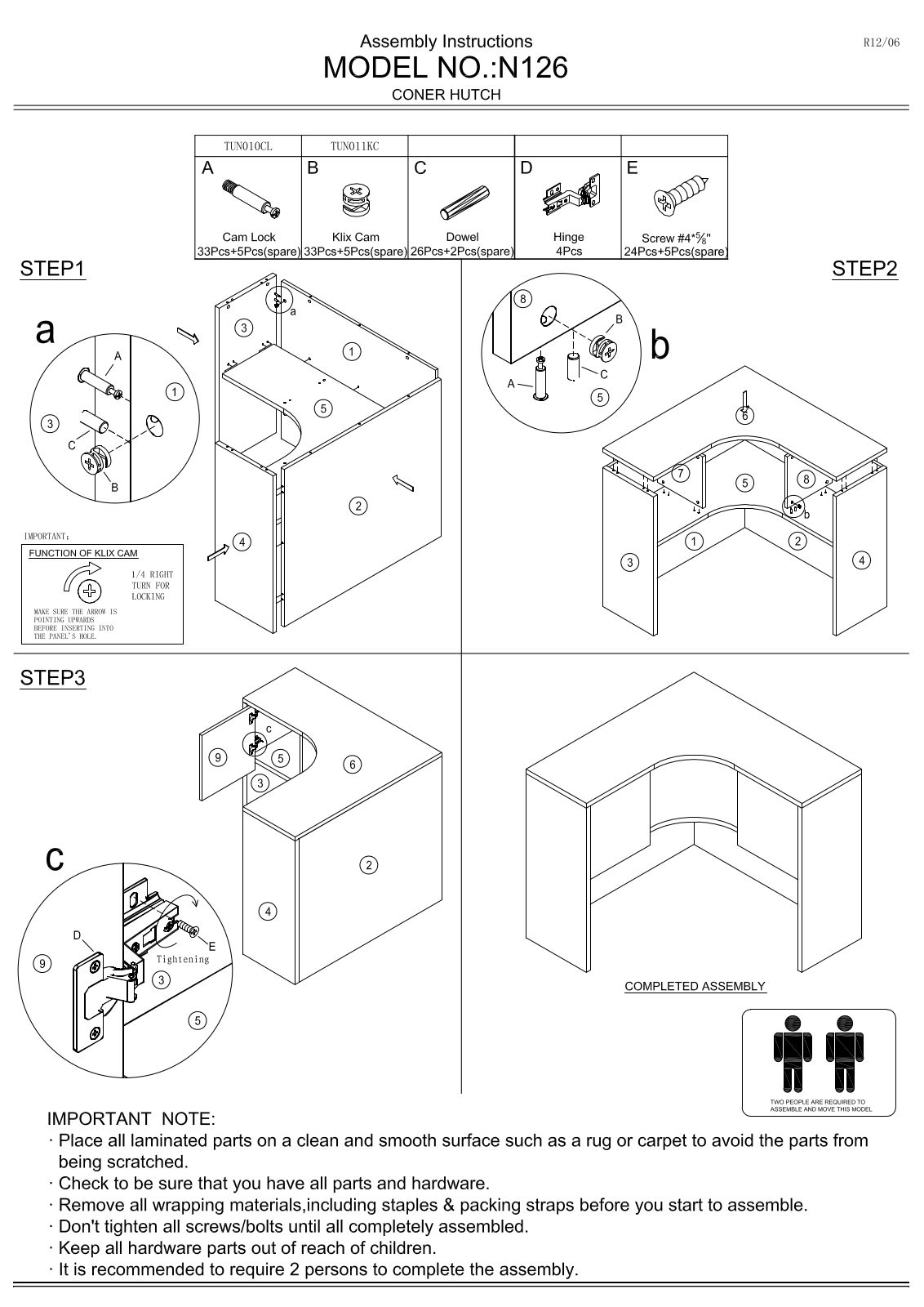 Boss N126M Assembly Guide