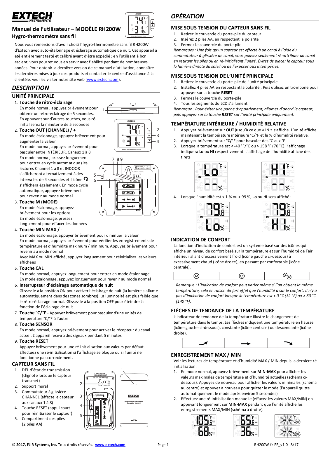 Extech RH200W User guide