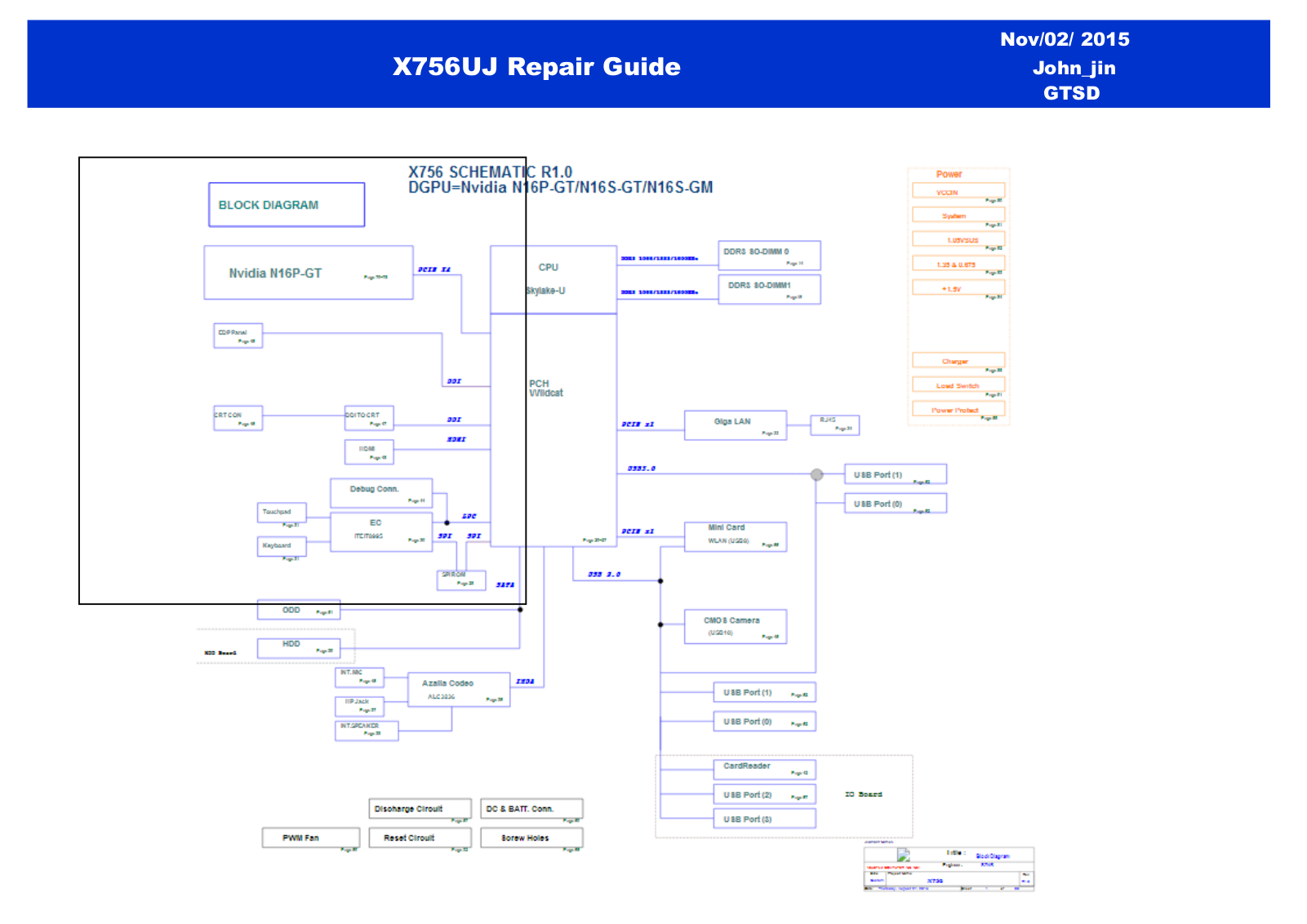 Asus X756UJ Schematics