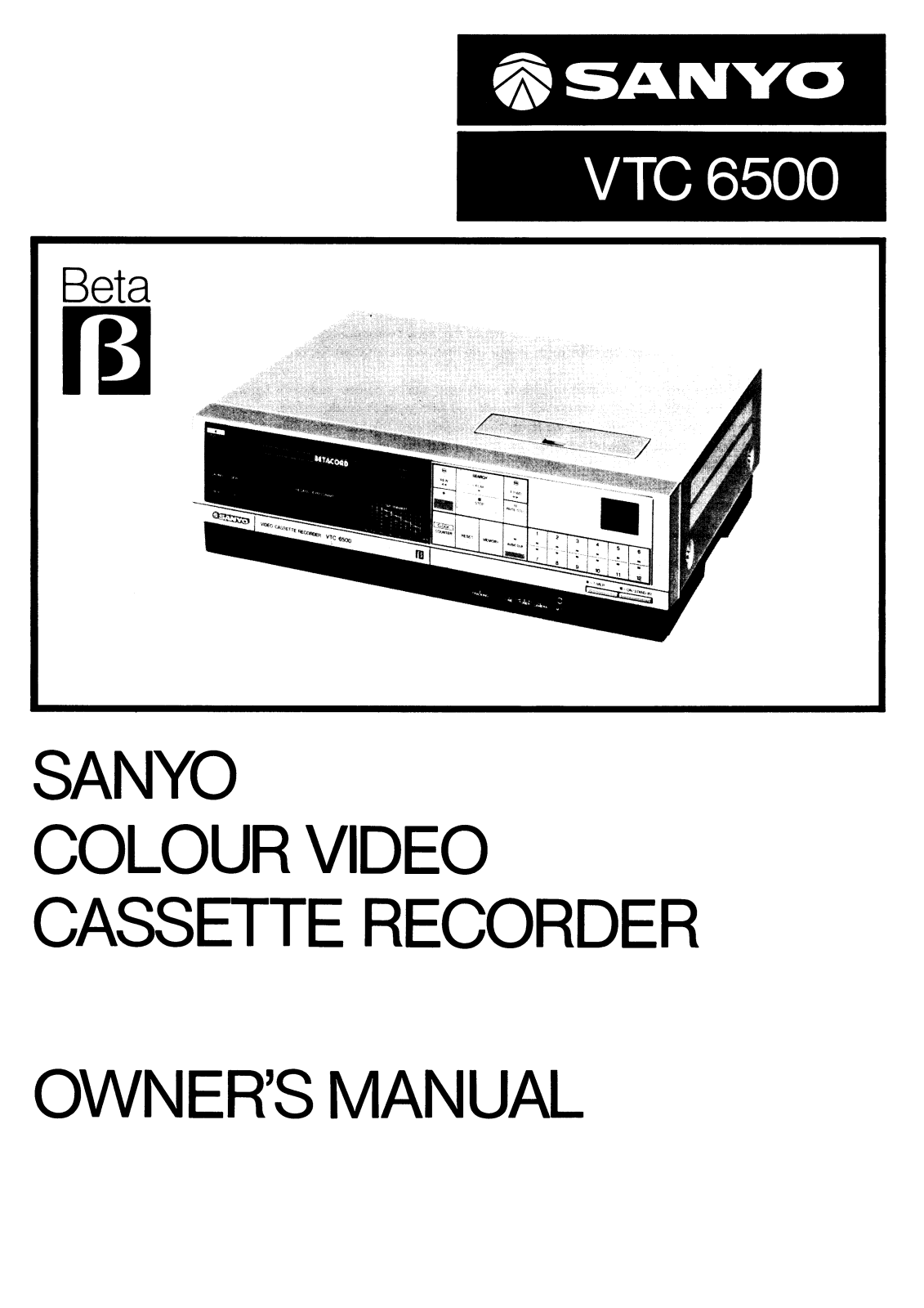 Sanyo VTC-6500 Instruction Manual