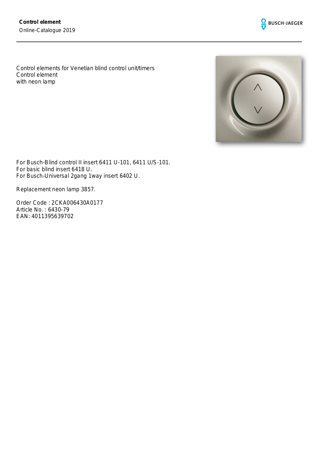 Busch-Jaeger 6430-79 User Manual - ManualMachine.com