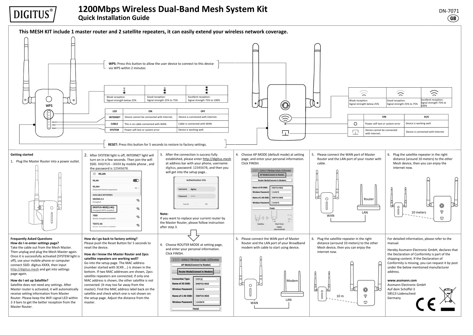 Digitus DN-7071 Quick guide