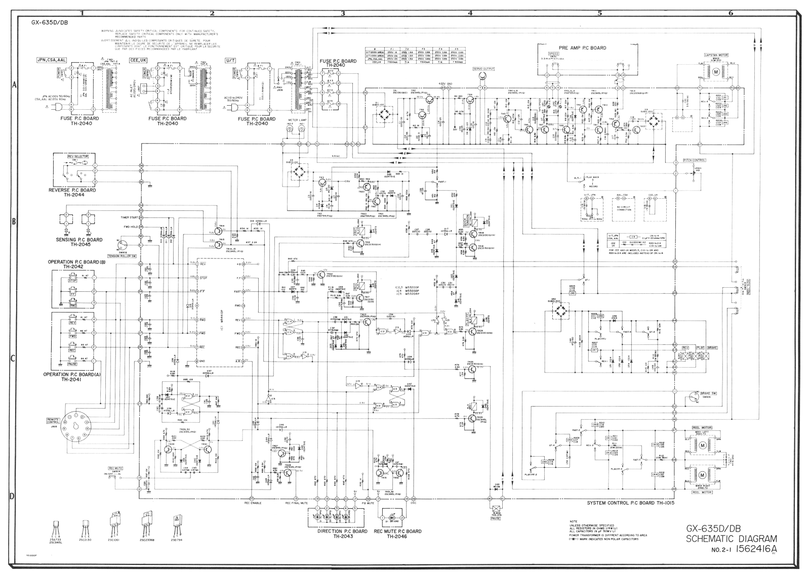 Akai GX-635-DB Schematic