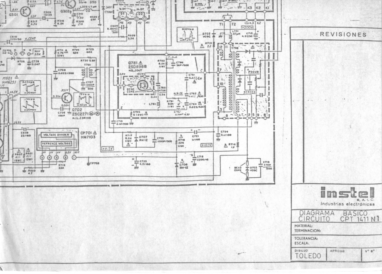 HITACHI CPT 1411 Diagram