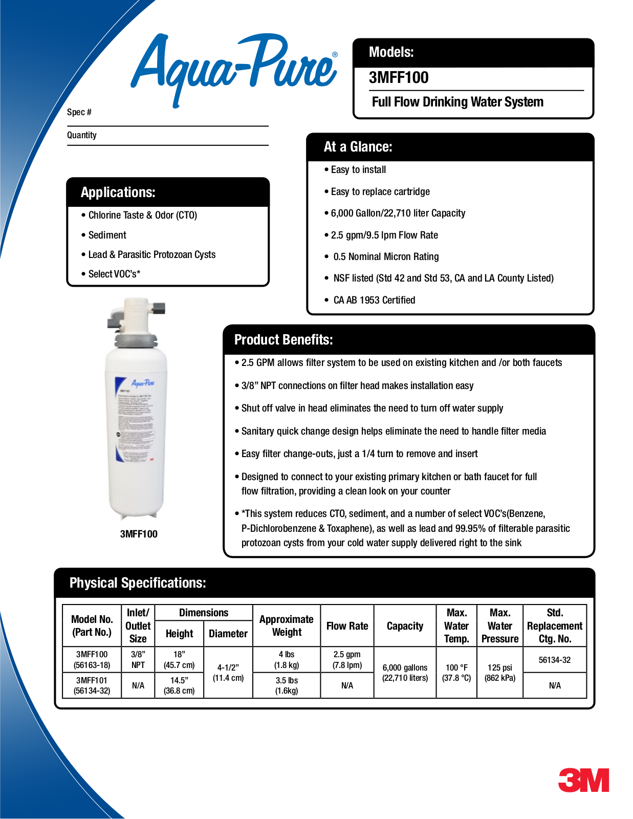 3M 3MFF100 User Manual