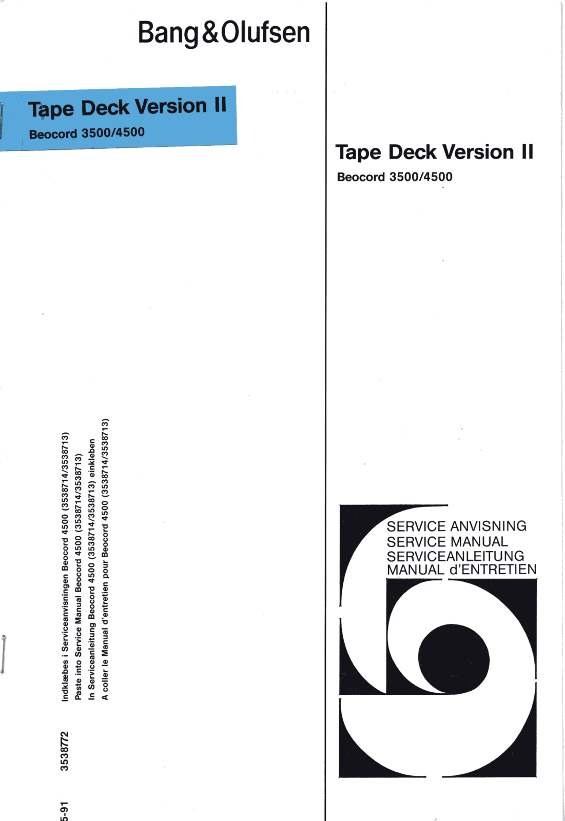 Bang and Olufsen Beocord 4500, Beocord 4500 C Schematic