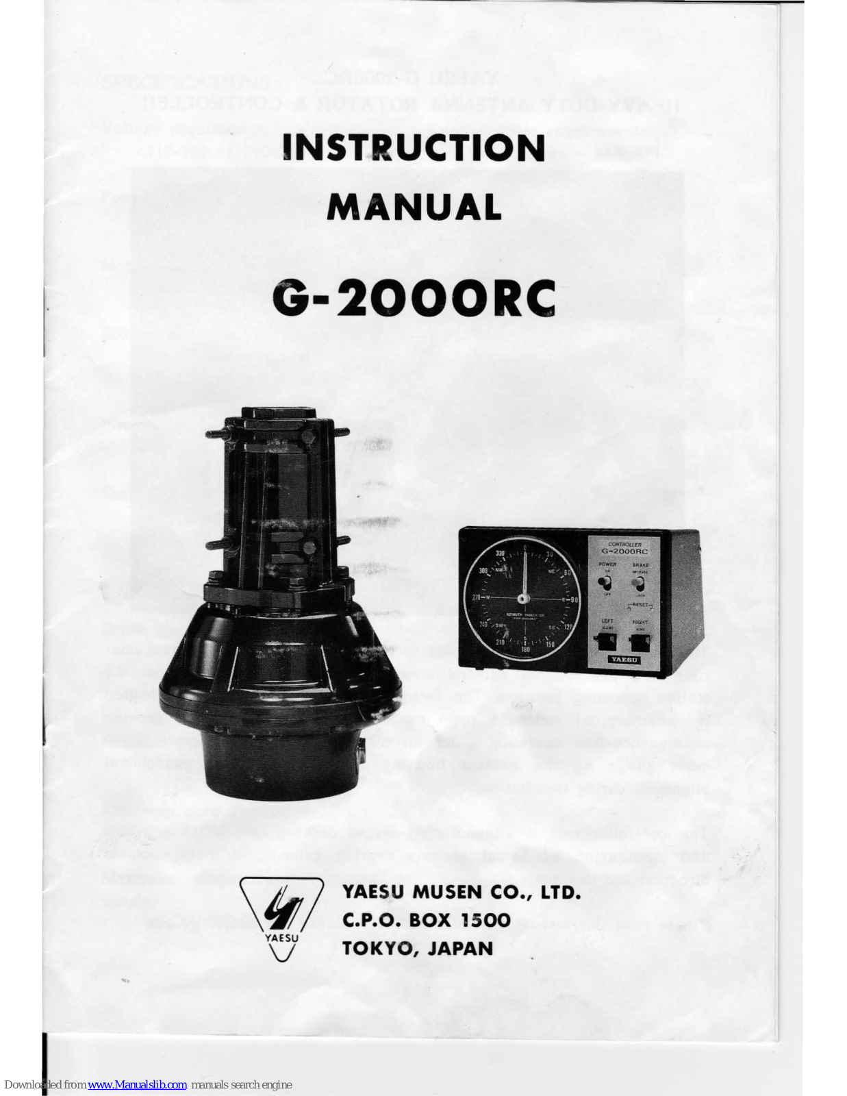 Yaesu G-2000RC Instruction Manual - ManualMachine.com
