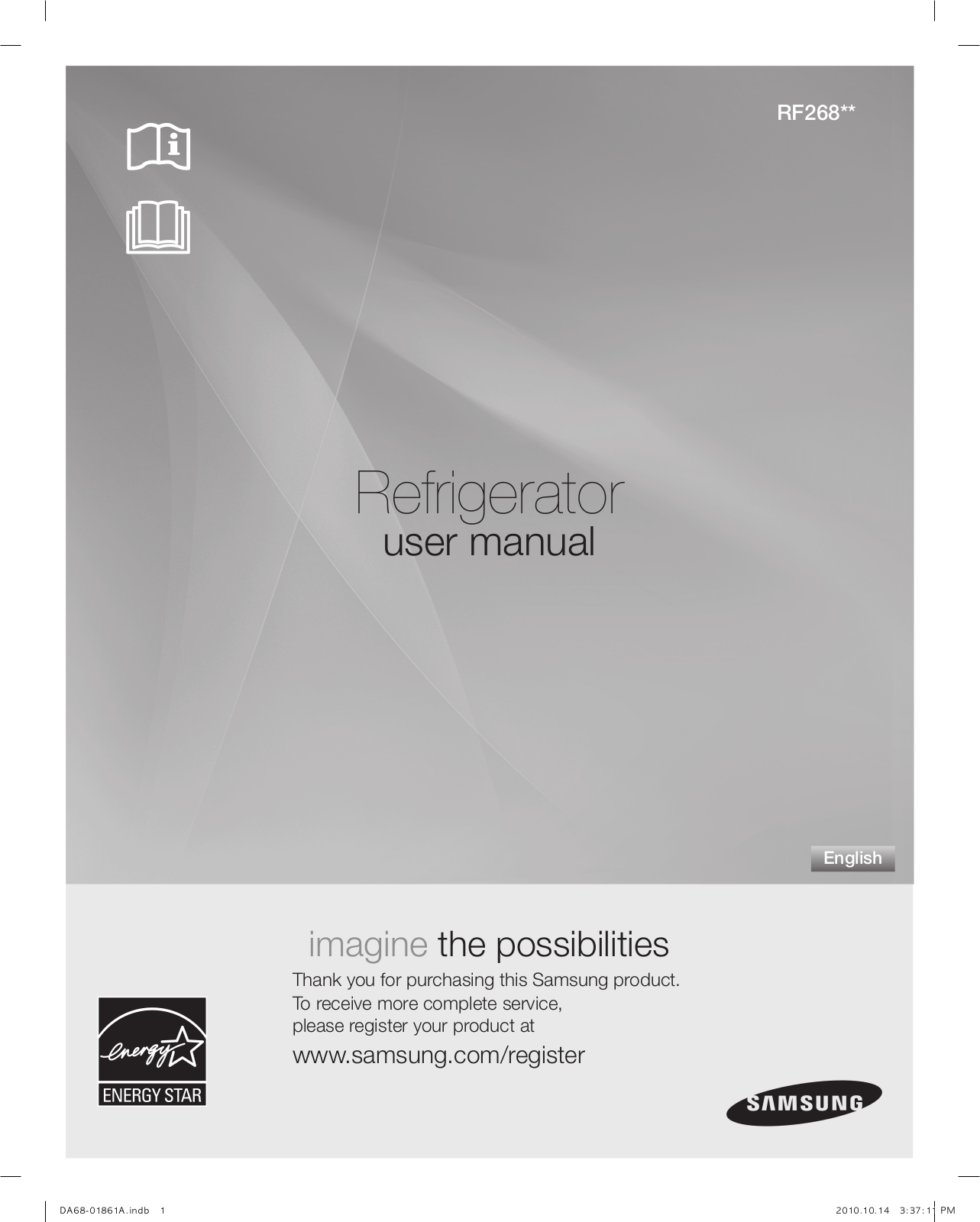 Samsung RF268ABWP/XAA, RF268ABRS/XAA, RF268ABPN/XAA, RF268ABBP/XAA User Manual