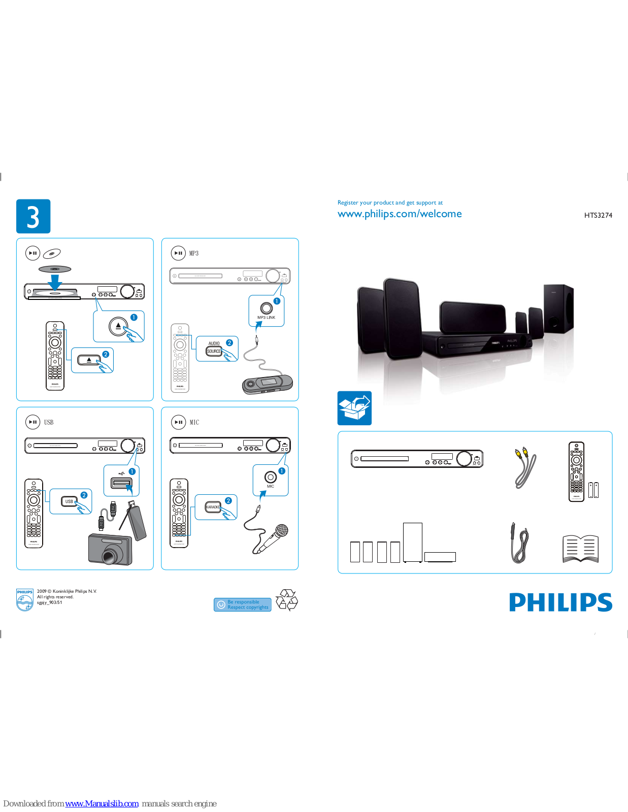 Philips HTS3274/51, HTS3274 User Manual