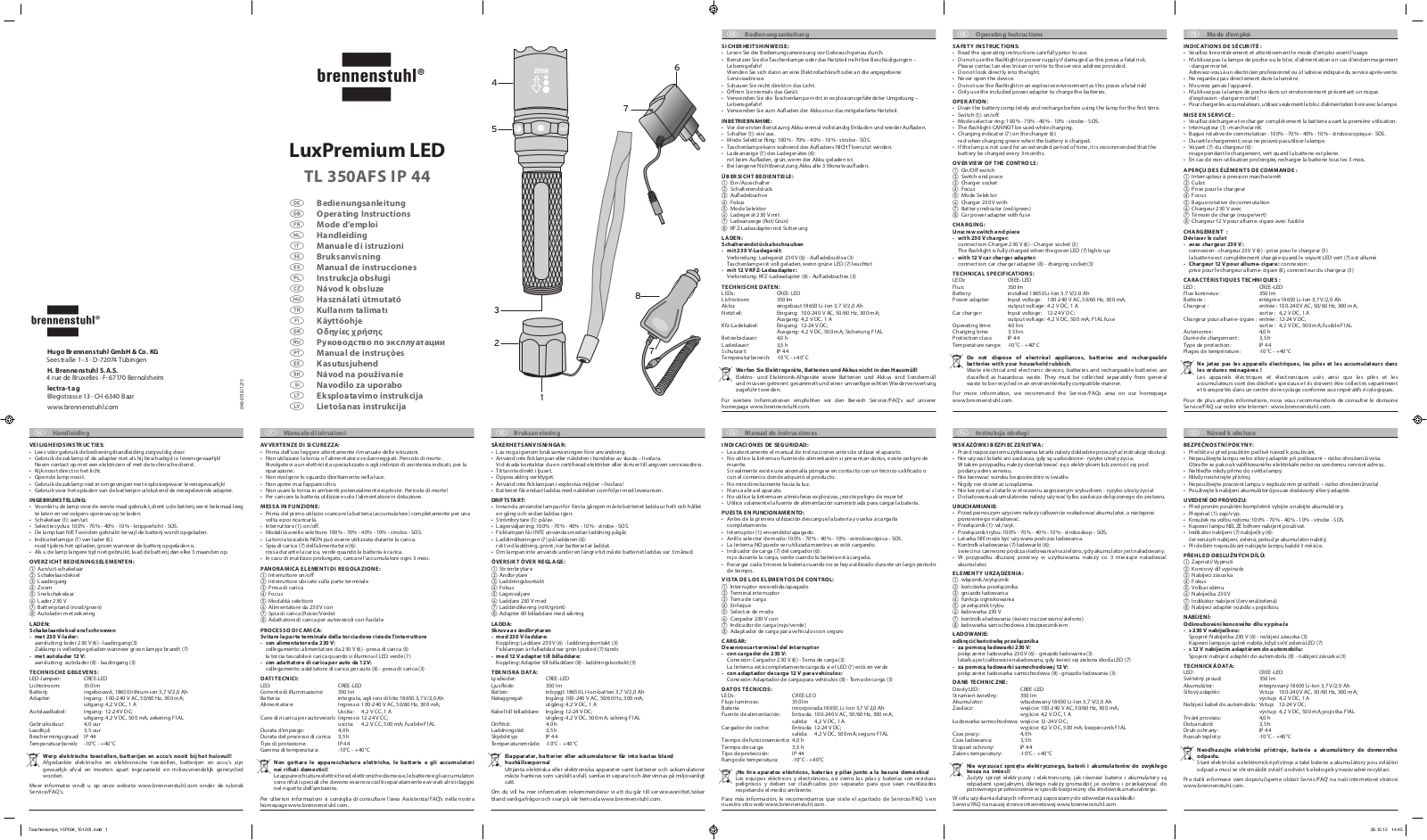 Brennenstuhl TL 350AFS User guide